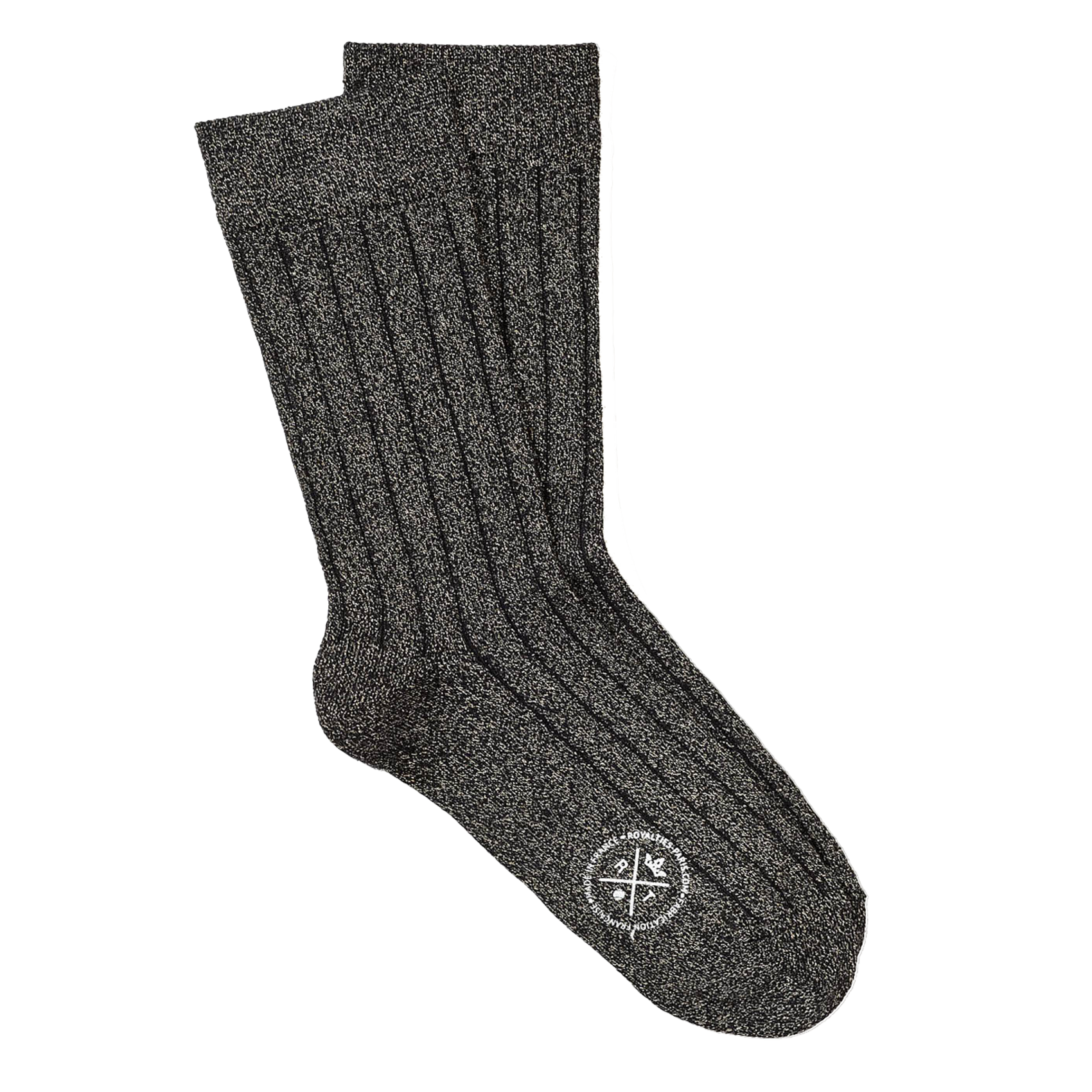 Chaussettes rayées en maille métallisée ROYALTIES Noir