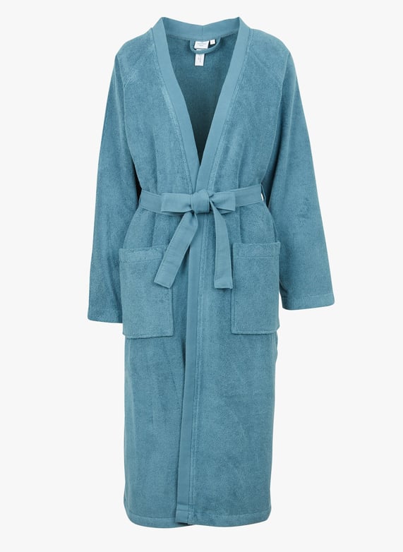 Peignoir de bain en coton Bleu