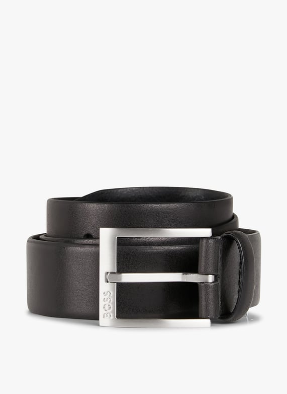 Ceinture ajustable à boucle en cuir Noir Boss Homme Place des