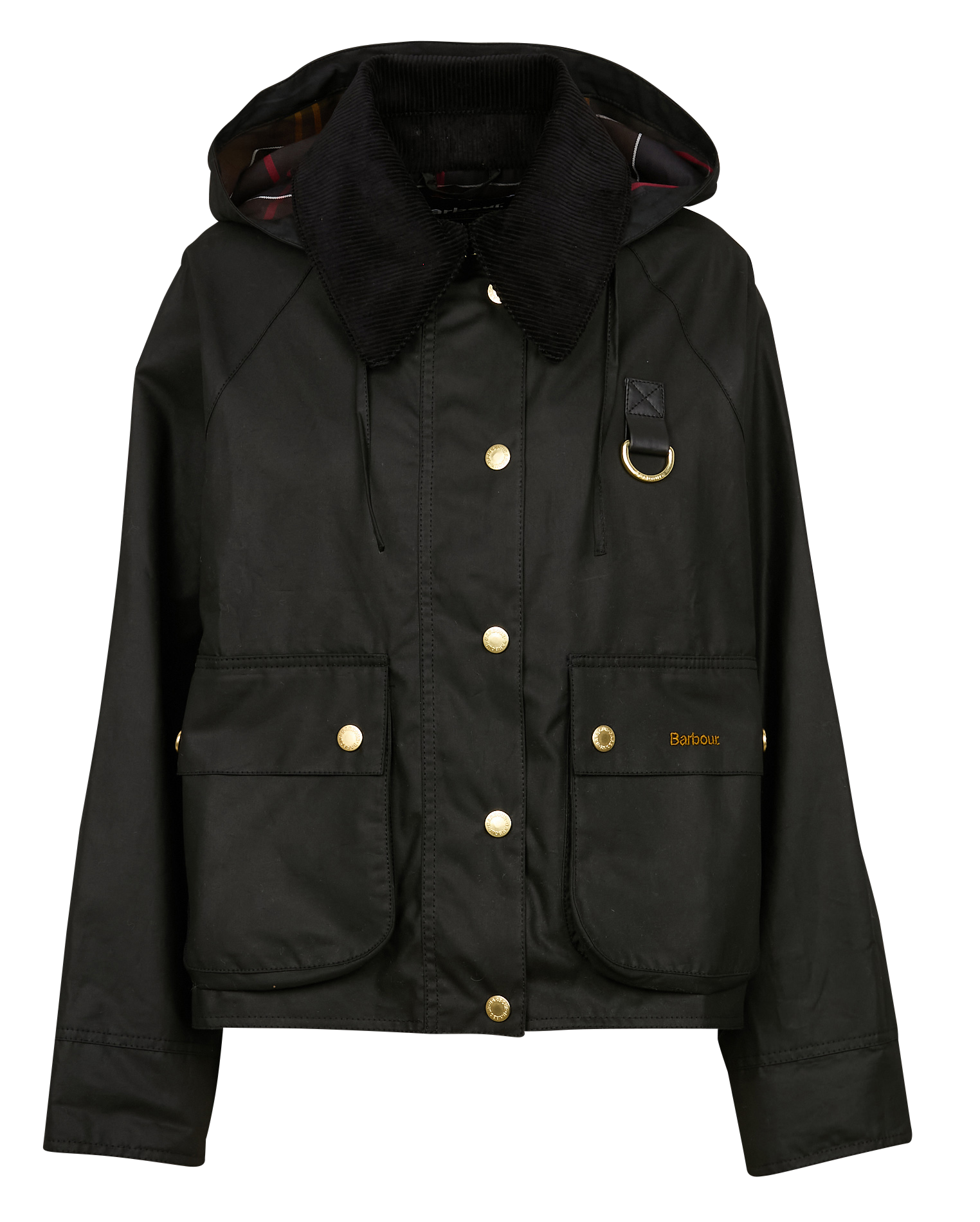 Veste ample col classique en coton BARBOUR Noir