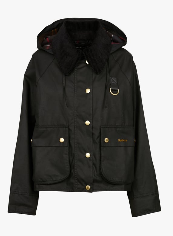 Veste ample col classique en coton Reighton Noir Barbour Femme