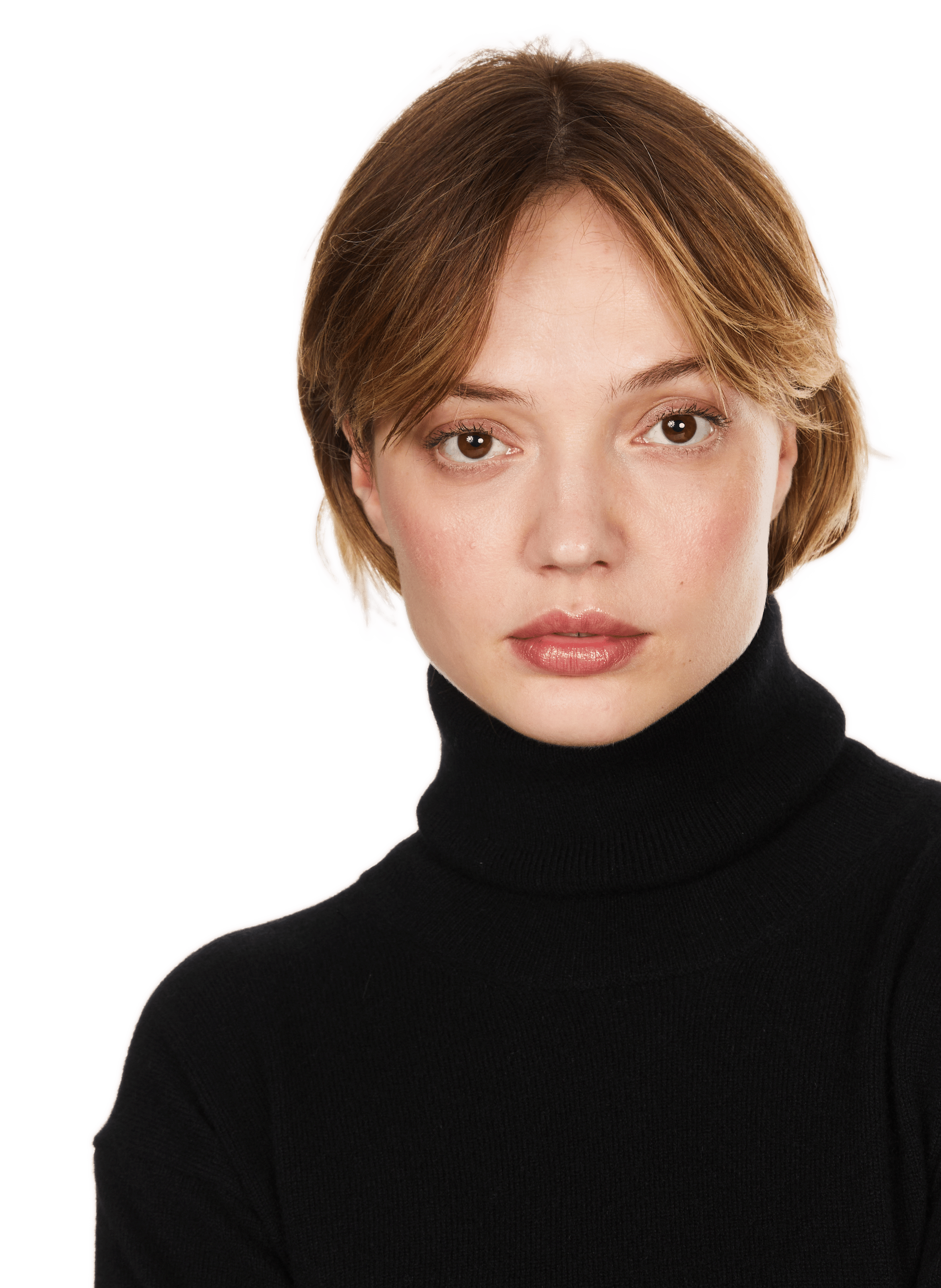 Cashmere polo neck jumper SAISON 1865 Black