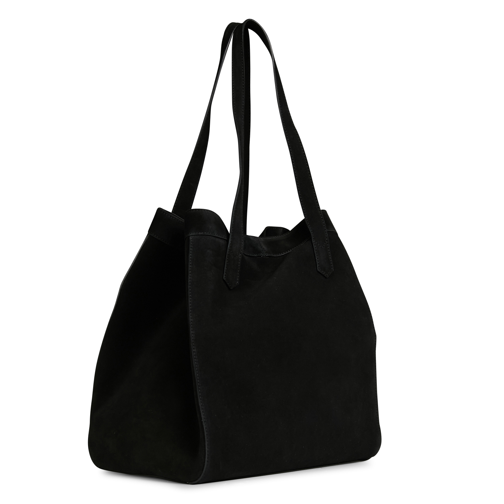 Sac cabas en cuir velours SAISON 1865 Noir