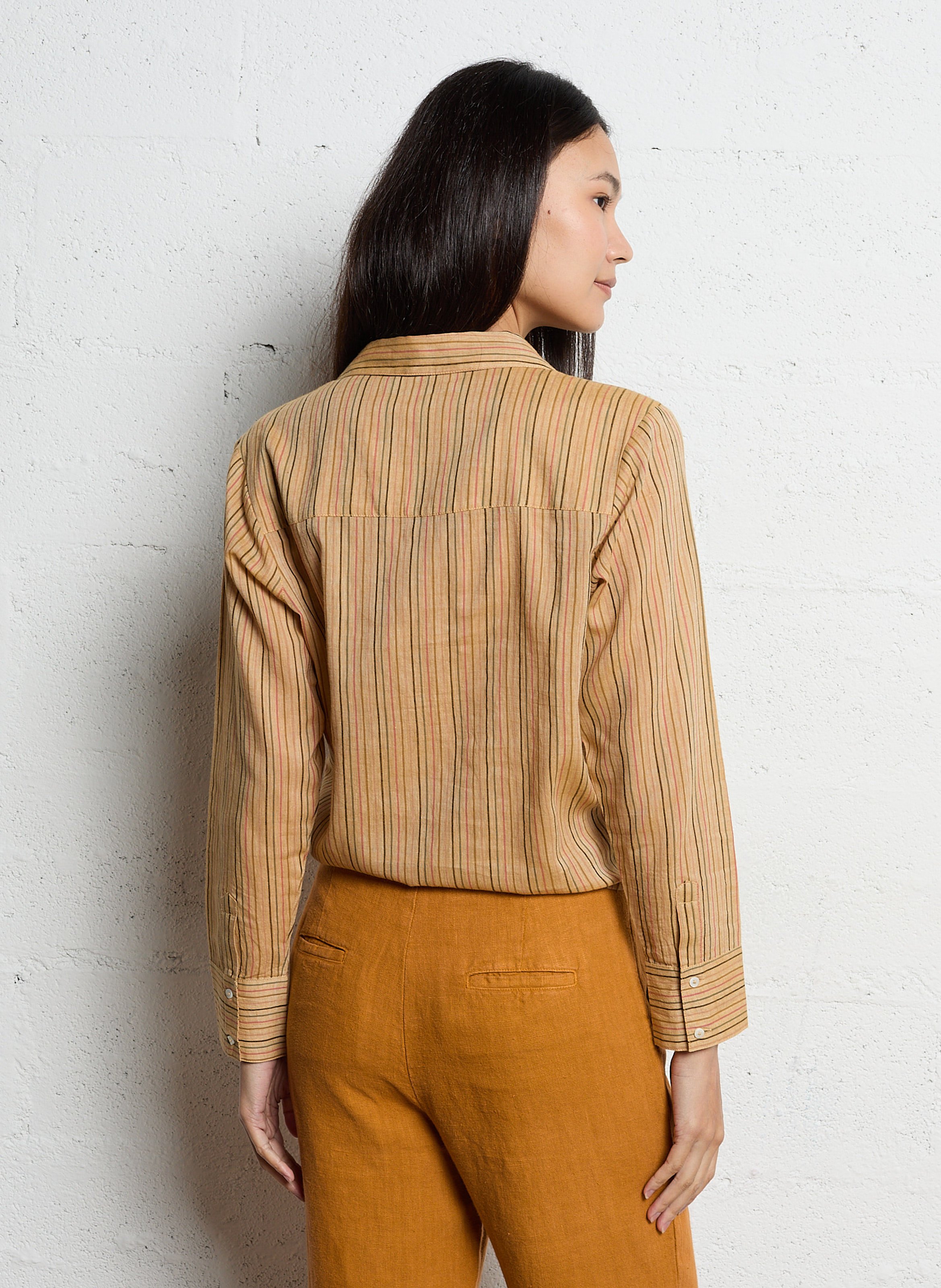 Cotton shirt with classic collar EMILE ET IDA Yellow