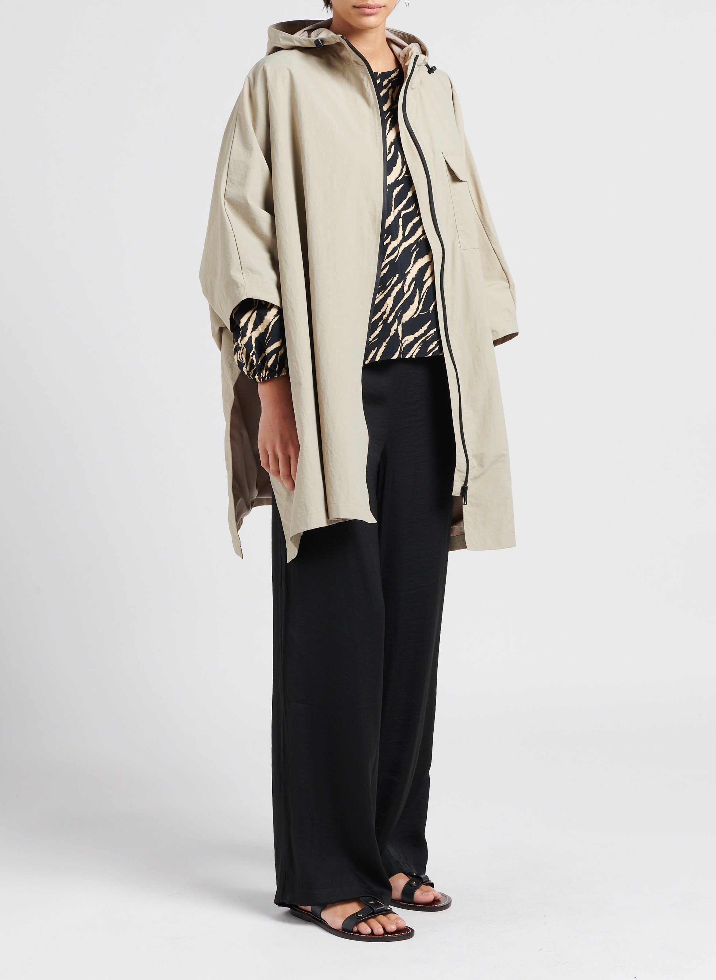 Top col rond en viscose mélangée MOSS COPENHAGEN Noir