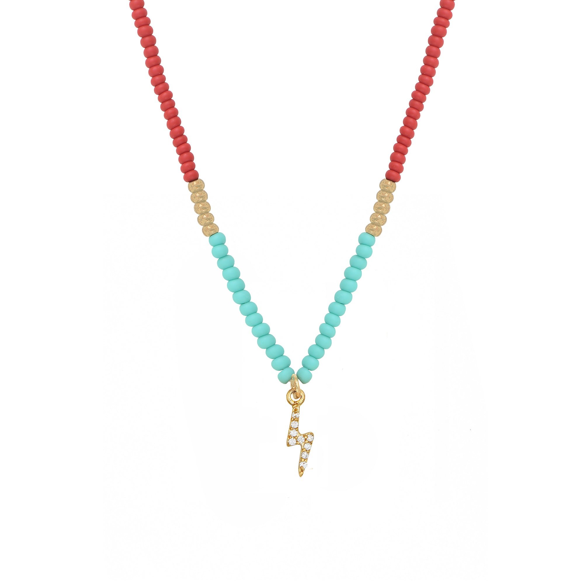 Gold-plated Capri Summer necklace NILAI Multicolored