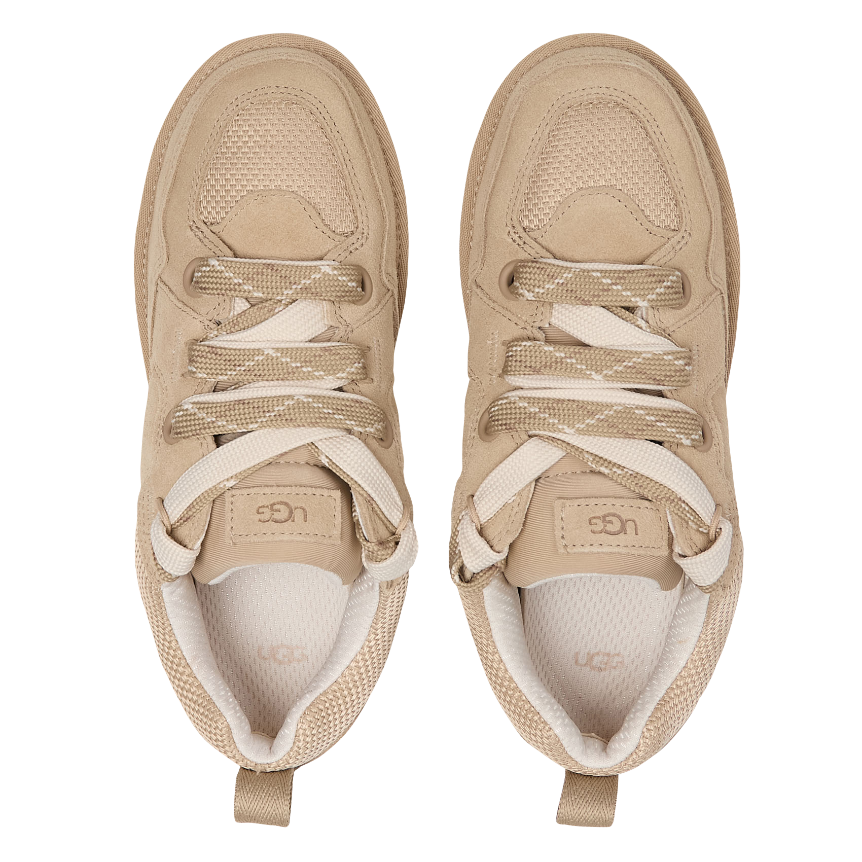 Baskets bassses compensées bi-matière UGG Marron