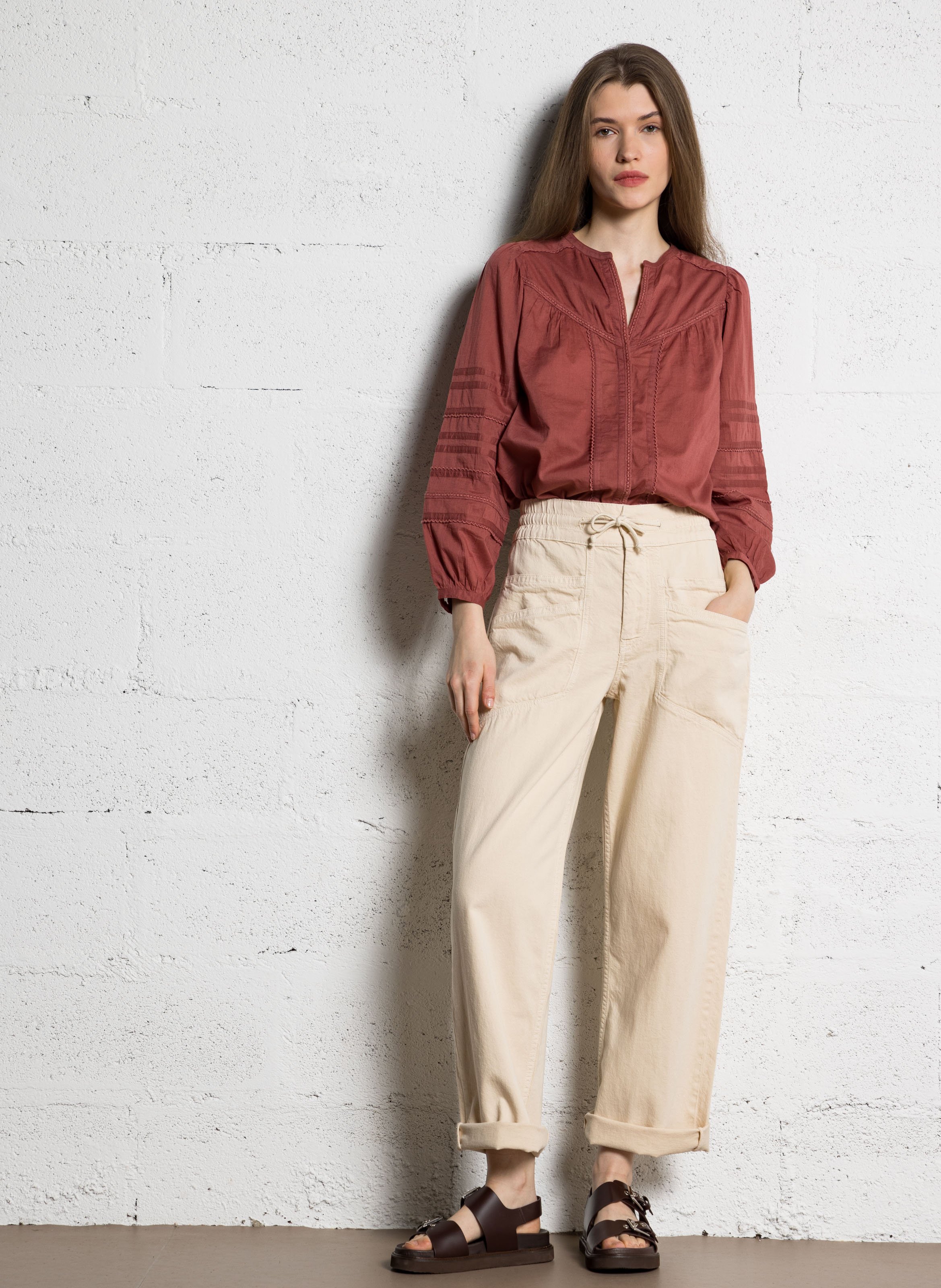 Bobhoedje - katoenblend BA&SH Beige