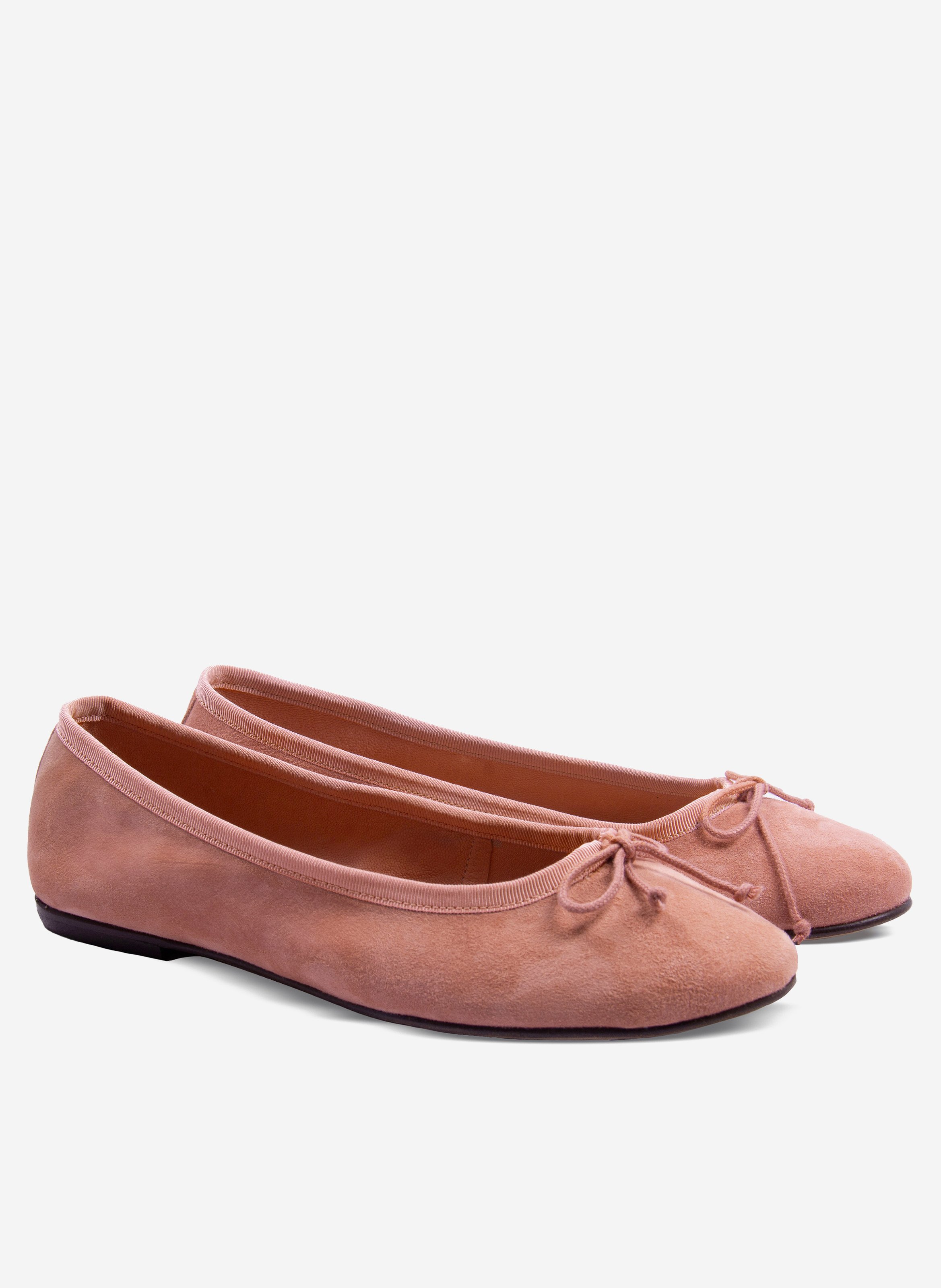Classic suede leather ballet flats JULES & JENN Pink