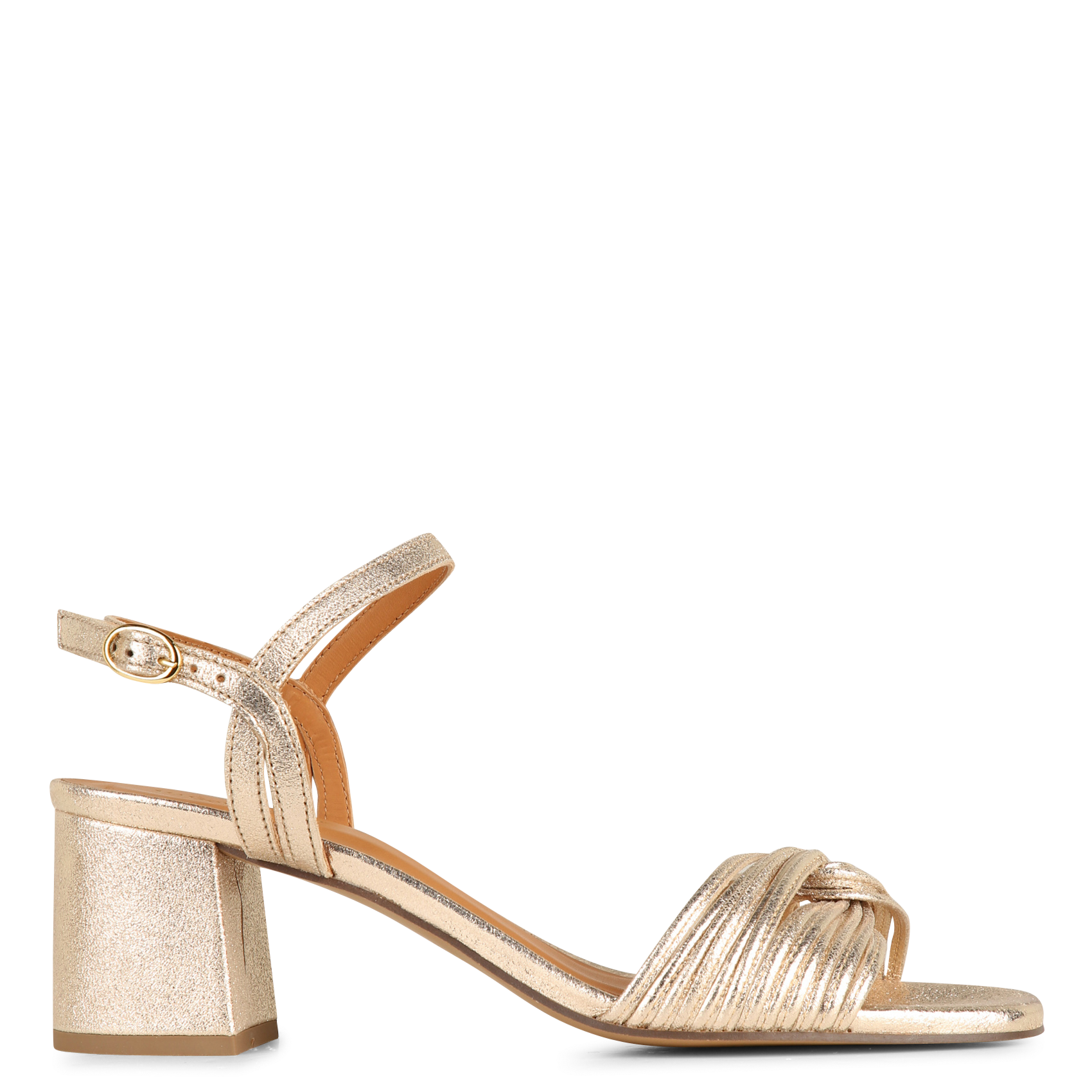 Offene Sandalen mit kleinem Absatz aus Veloursleder MAISON TOUFET