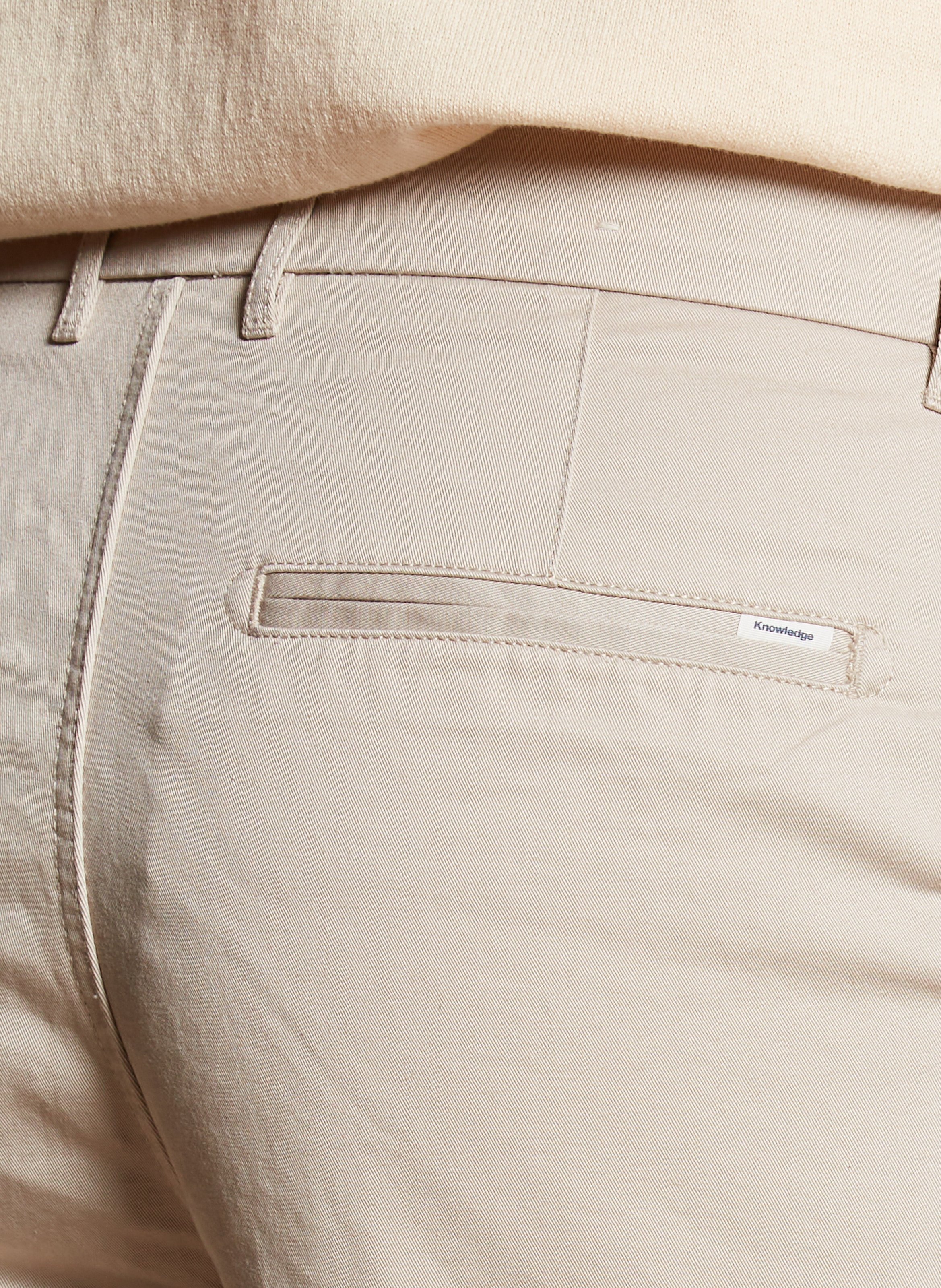 Pantalon chino en coton bio KNOWLEDGE COTTON APPAREL Beige