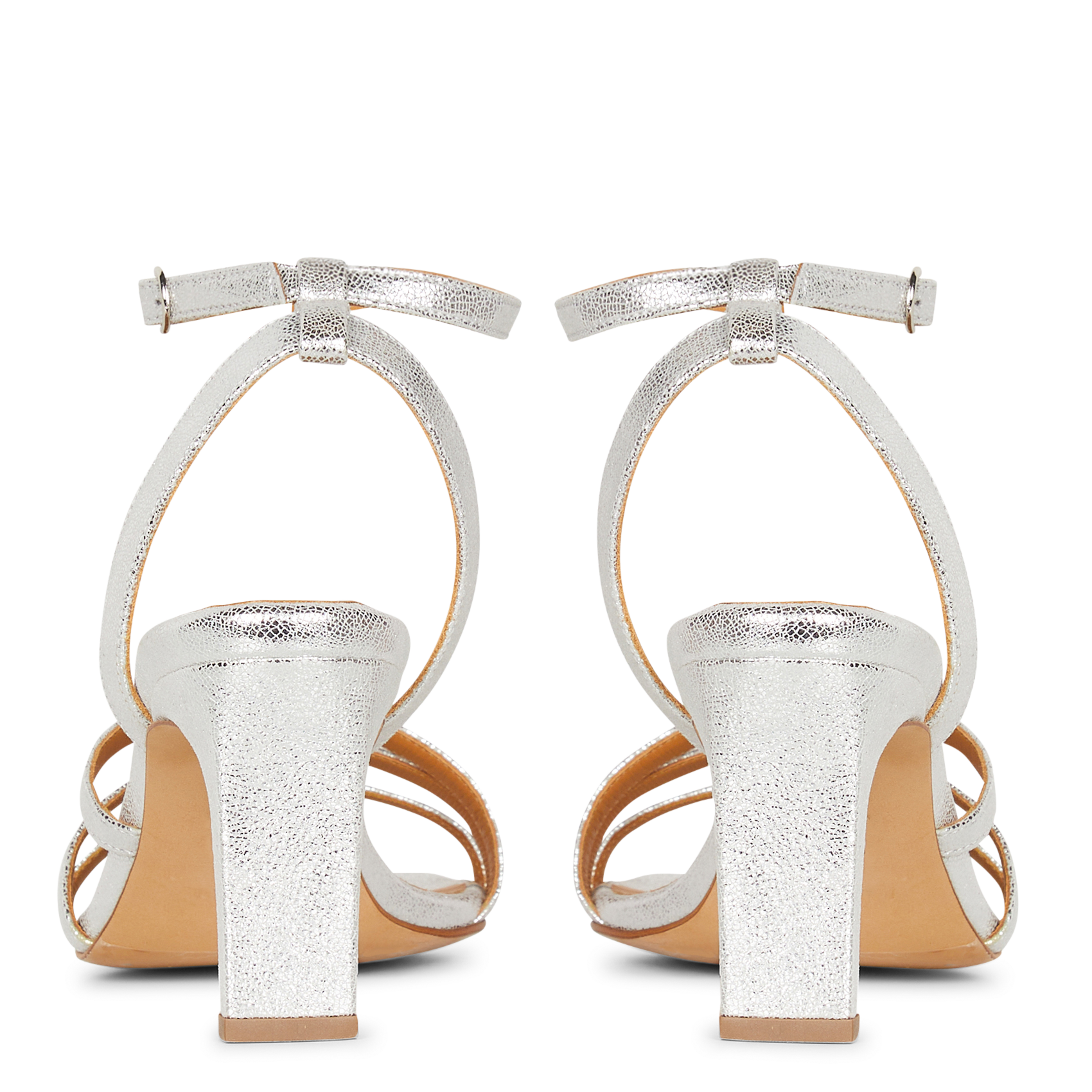 Caflo suede high sandals BOBBIES Silver