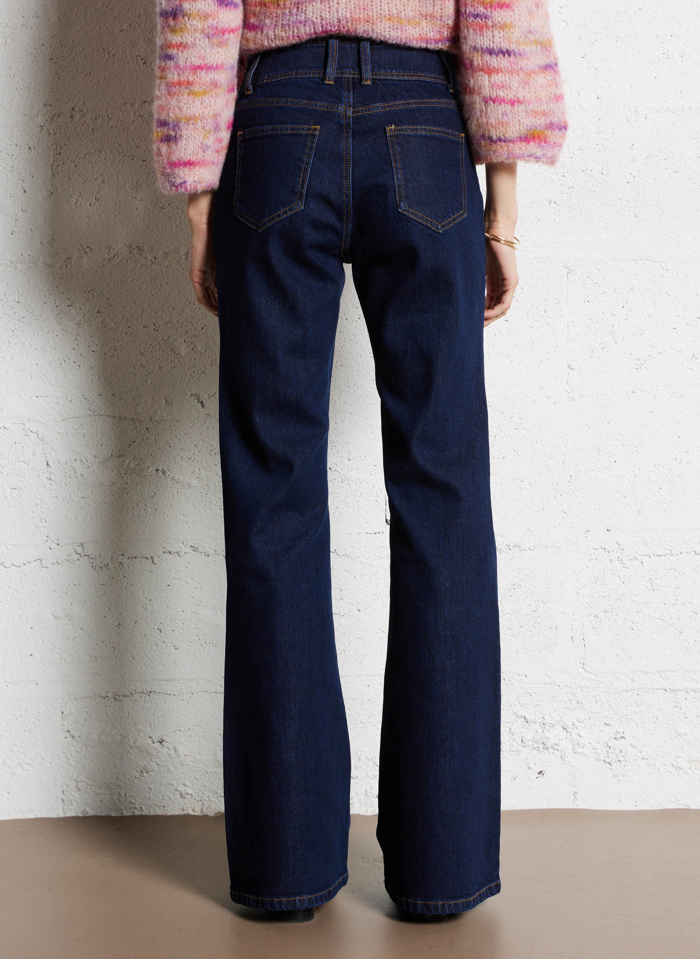 Jean flare brut à poches SUNCOO Bleu