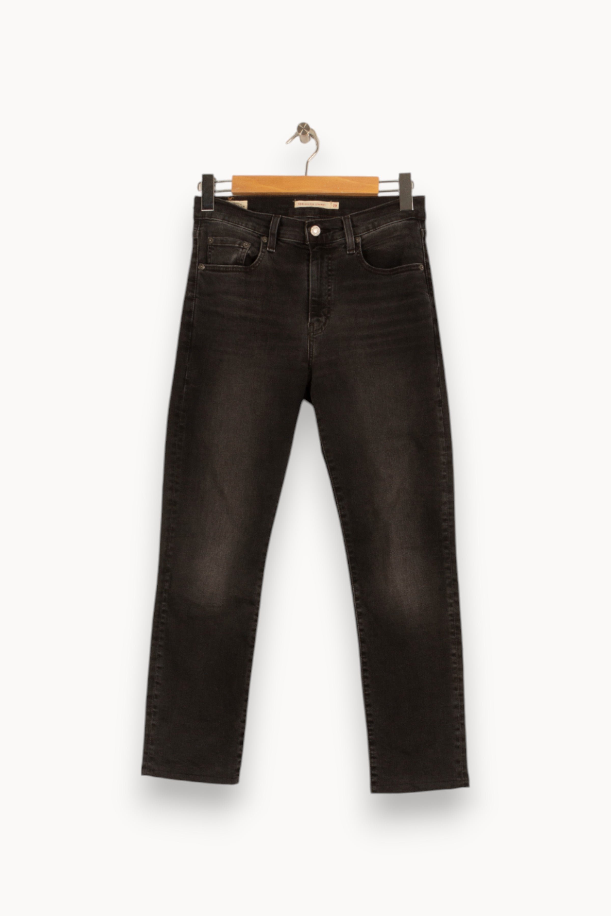 Cropped slim jeans with studs LEVI'S - Seconde main Grey
