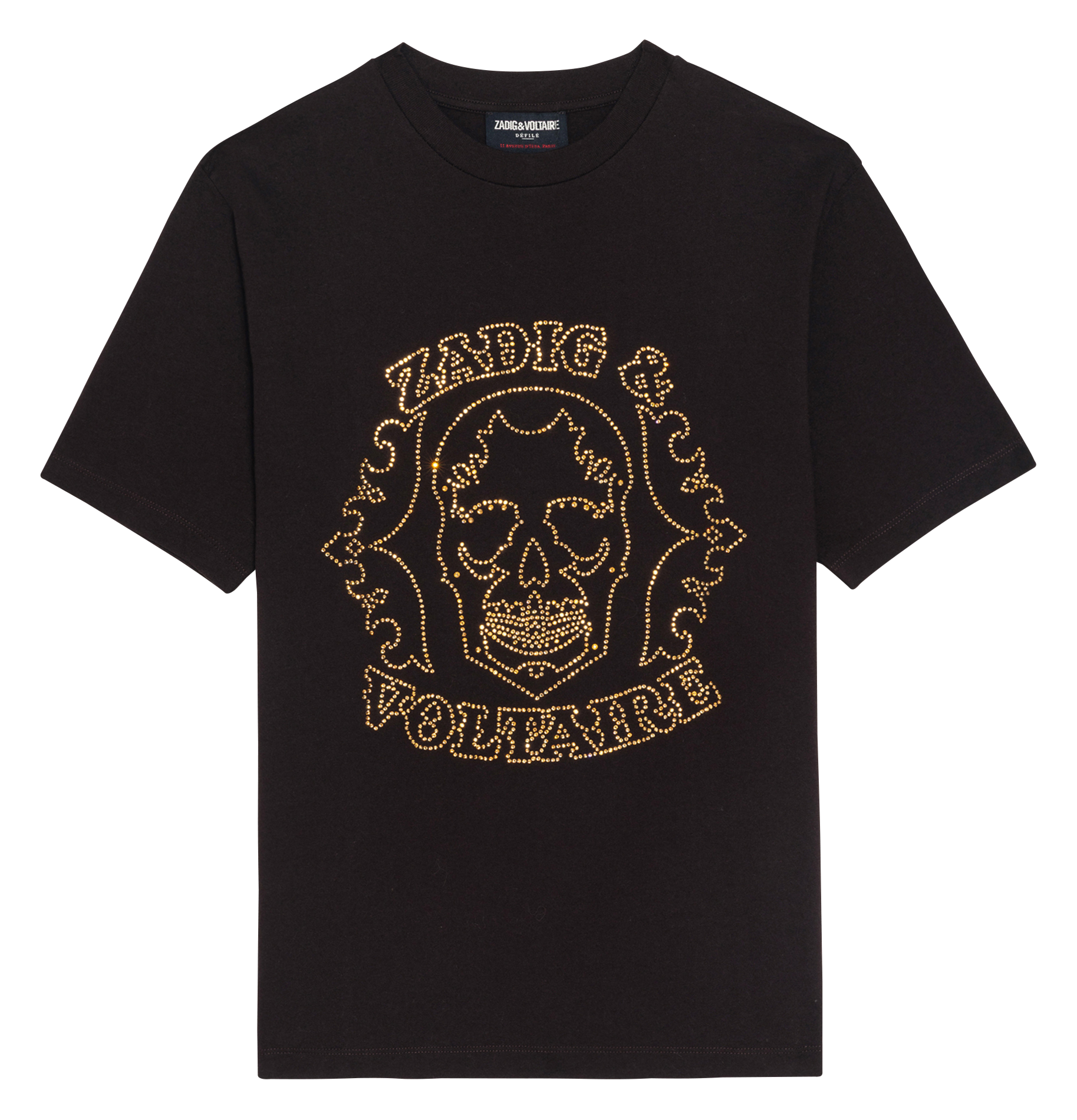 Tee-shirt oversize à motif strass  ZADIG&VOLTAIRE Marron