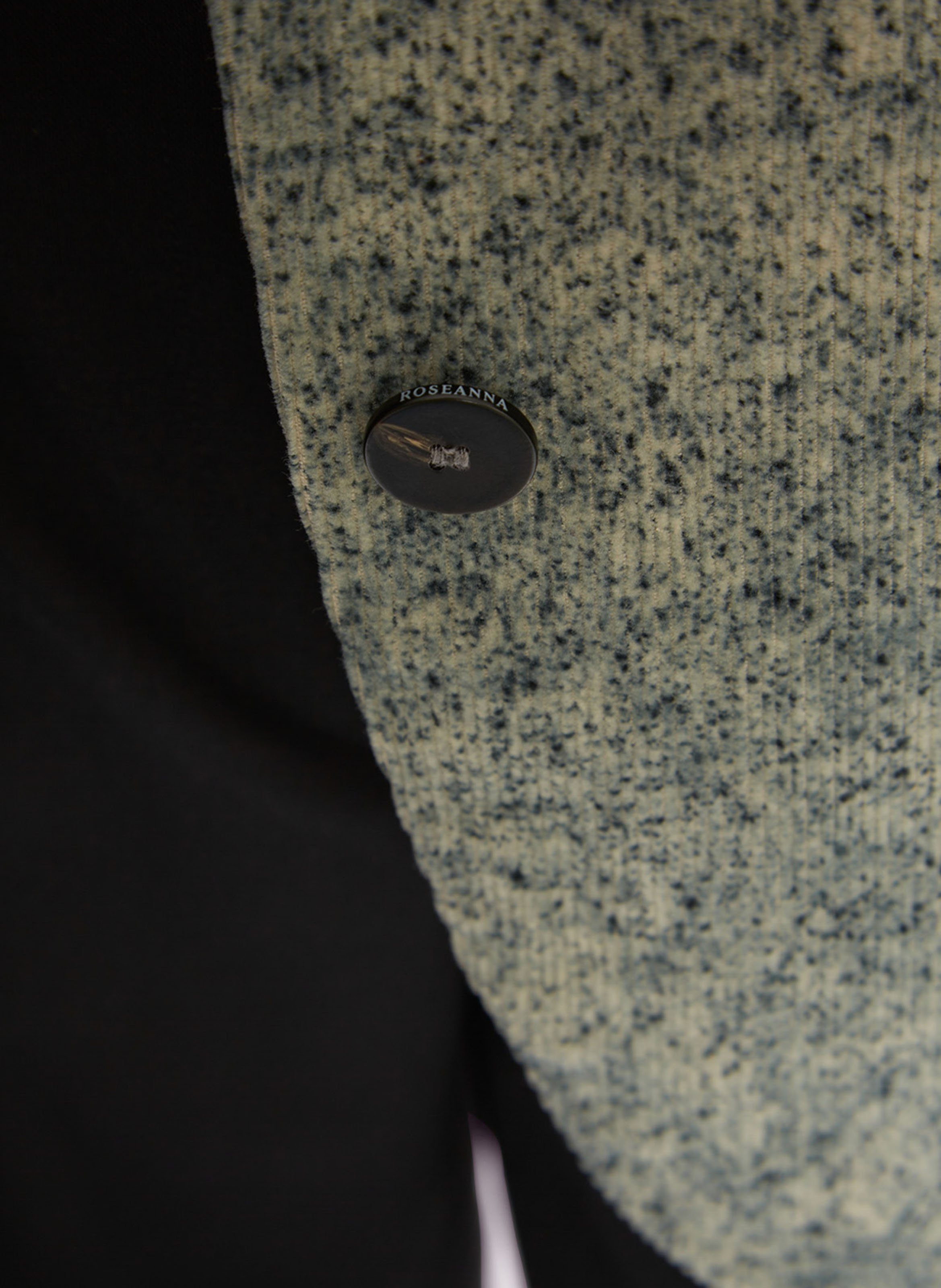 Veste droite col tailleur en velours côtelé ROSEANNA Bleu