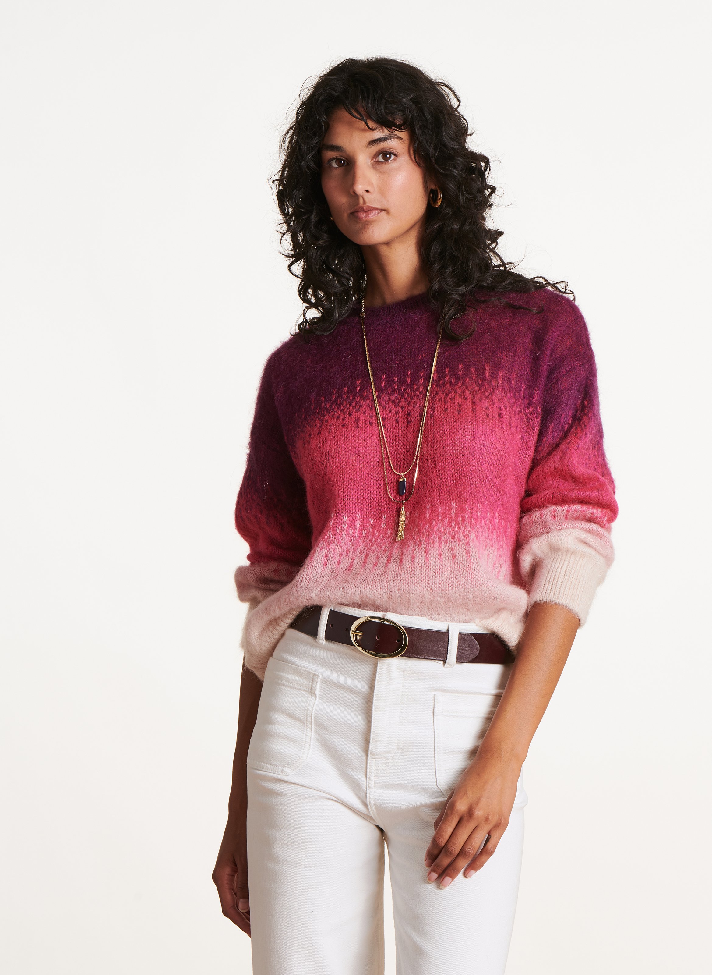 Oversized Striped Sweater LA FEE MARABOUTEE Pink