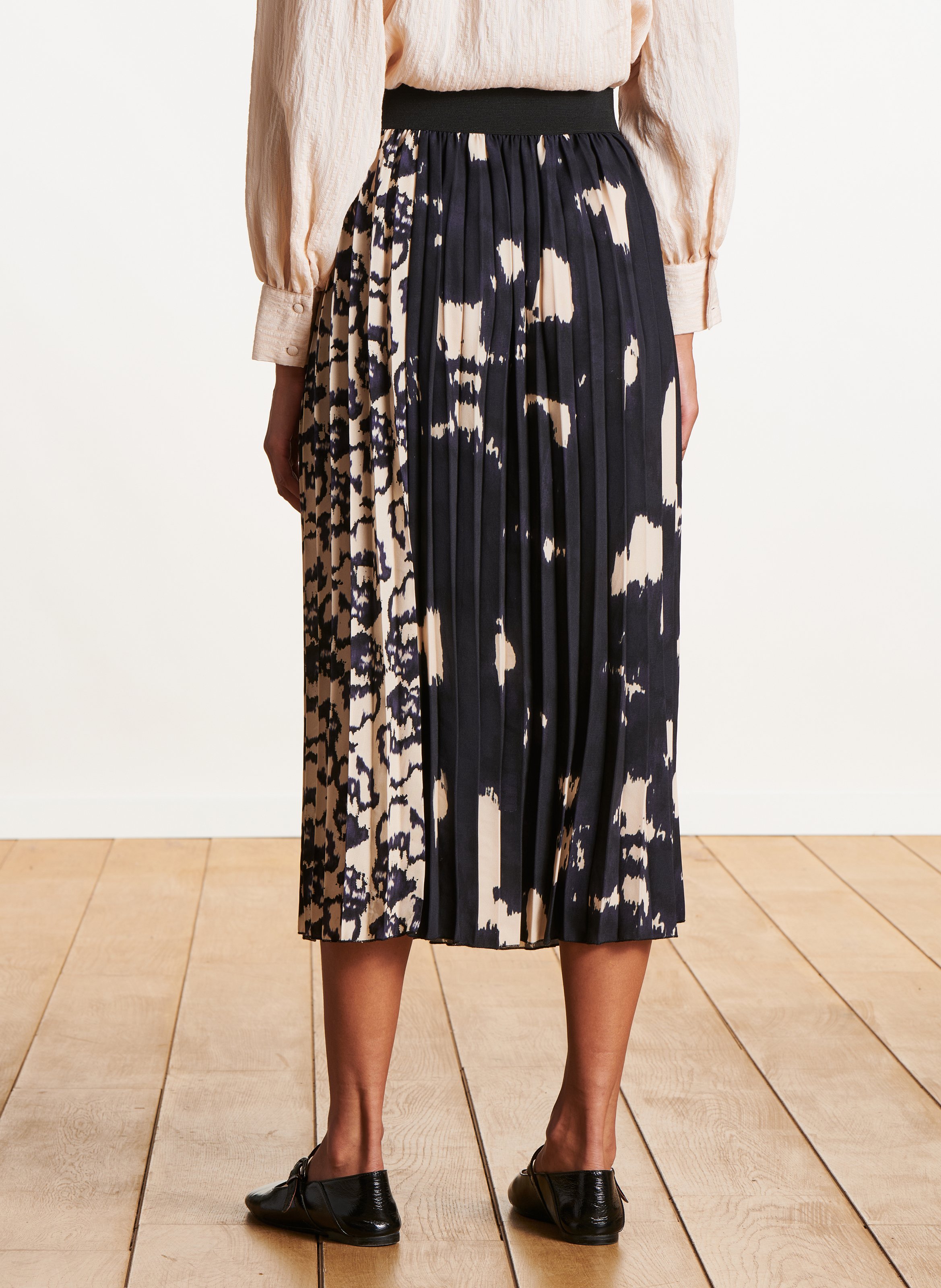 Jupe midi plissée LA FEE MARABOUTEE Multicolore