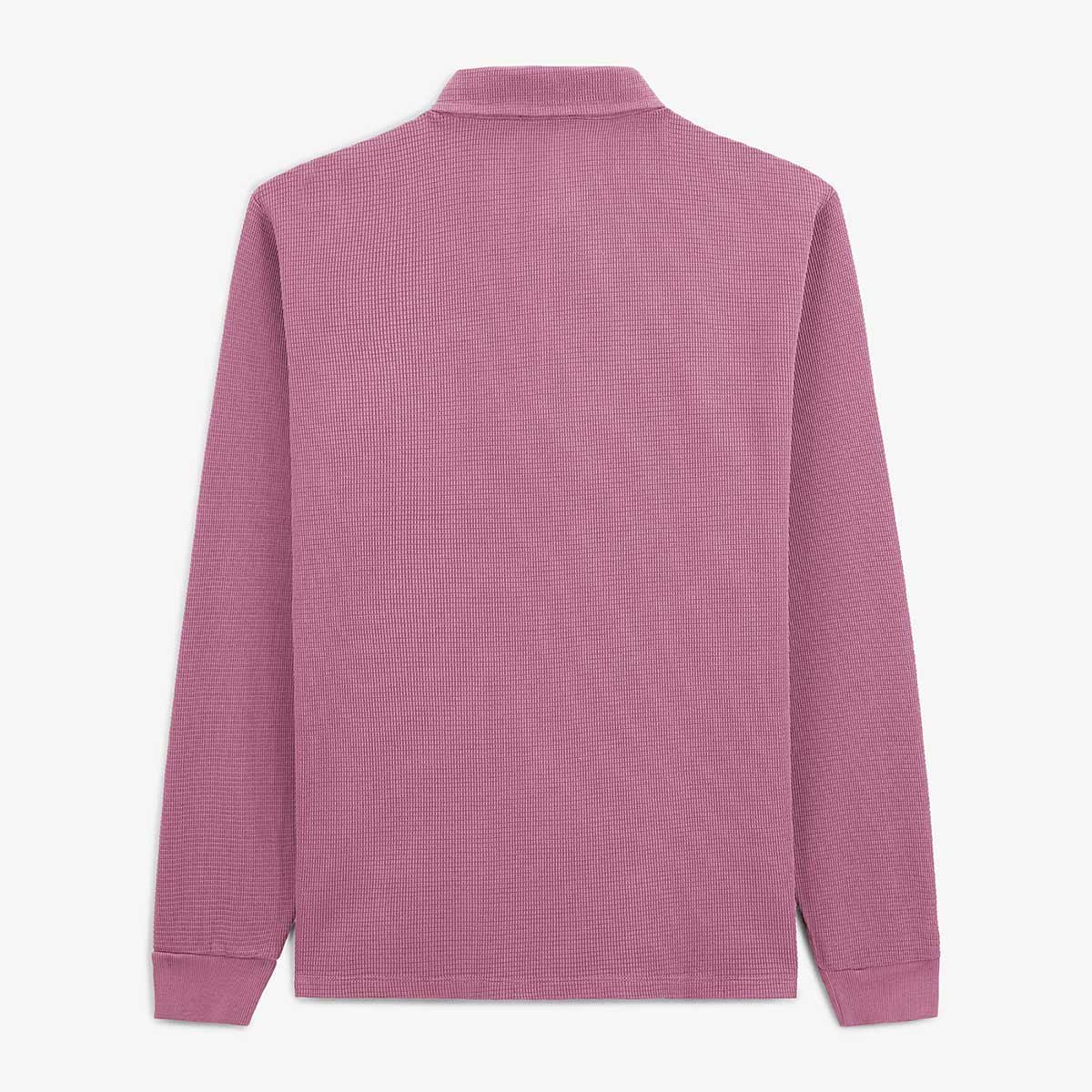 Long-sleeved waffle fabric polo SERGE BLANCO Purple