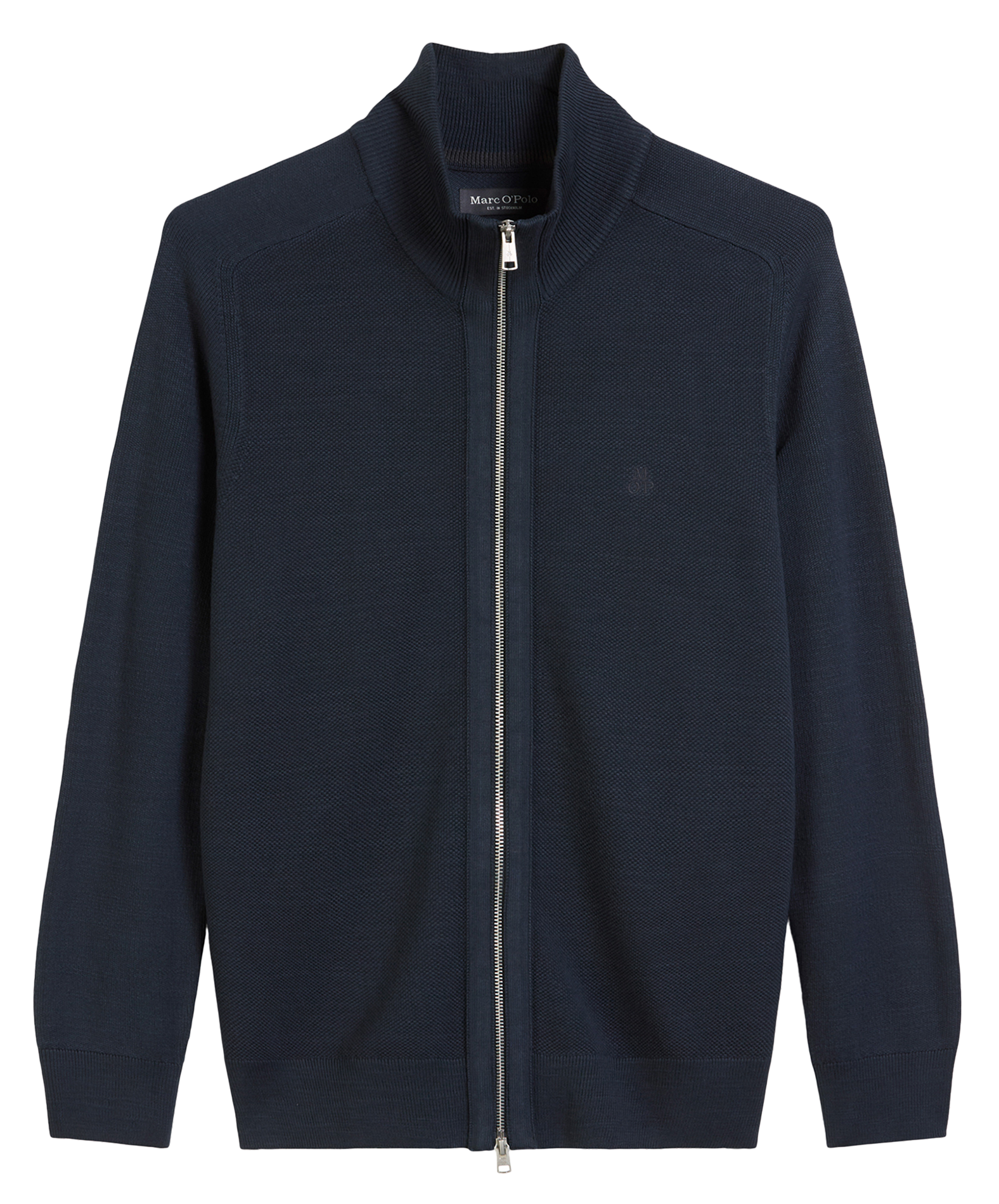 Gilet col montant zippé en coton MARC O'POLO Bleu