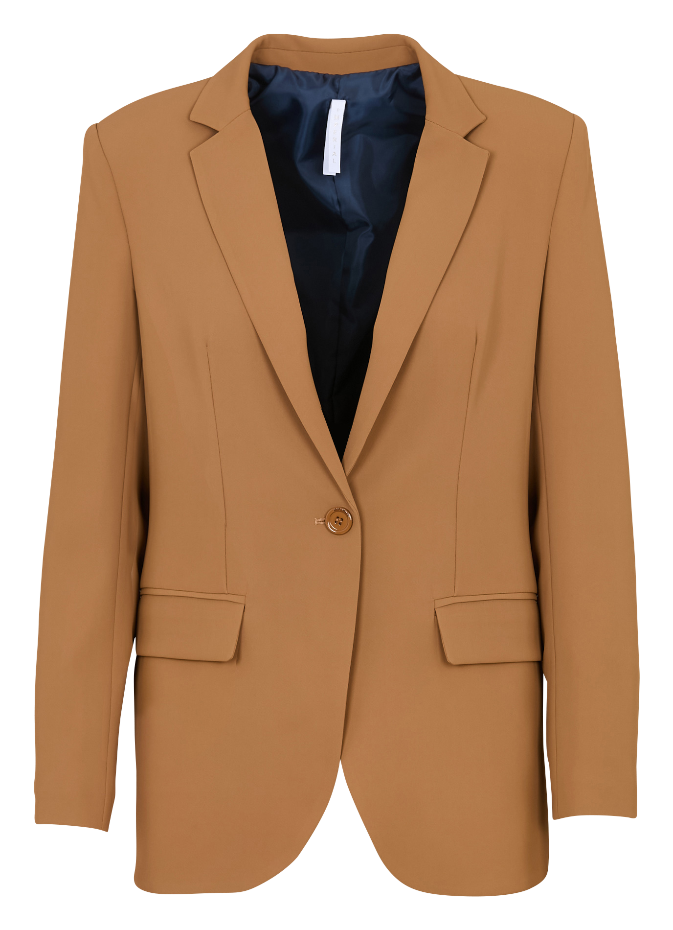 Cotton-blend cardigan with tailored collar IMPERIAL Brown