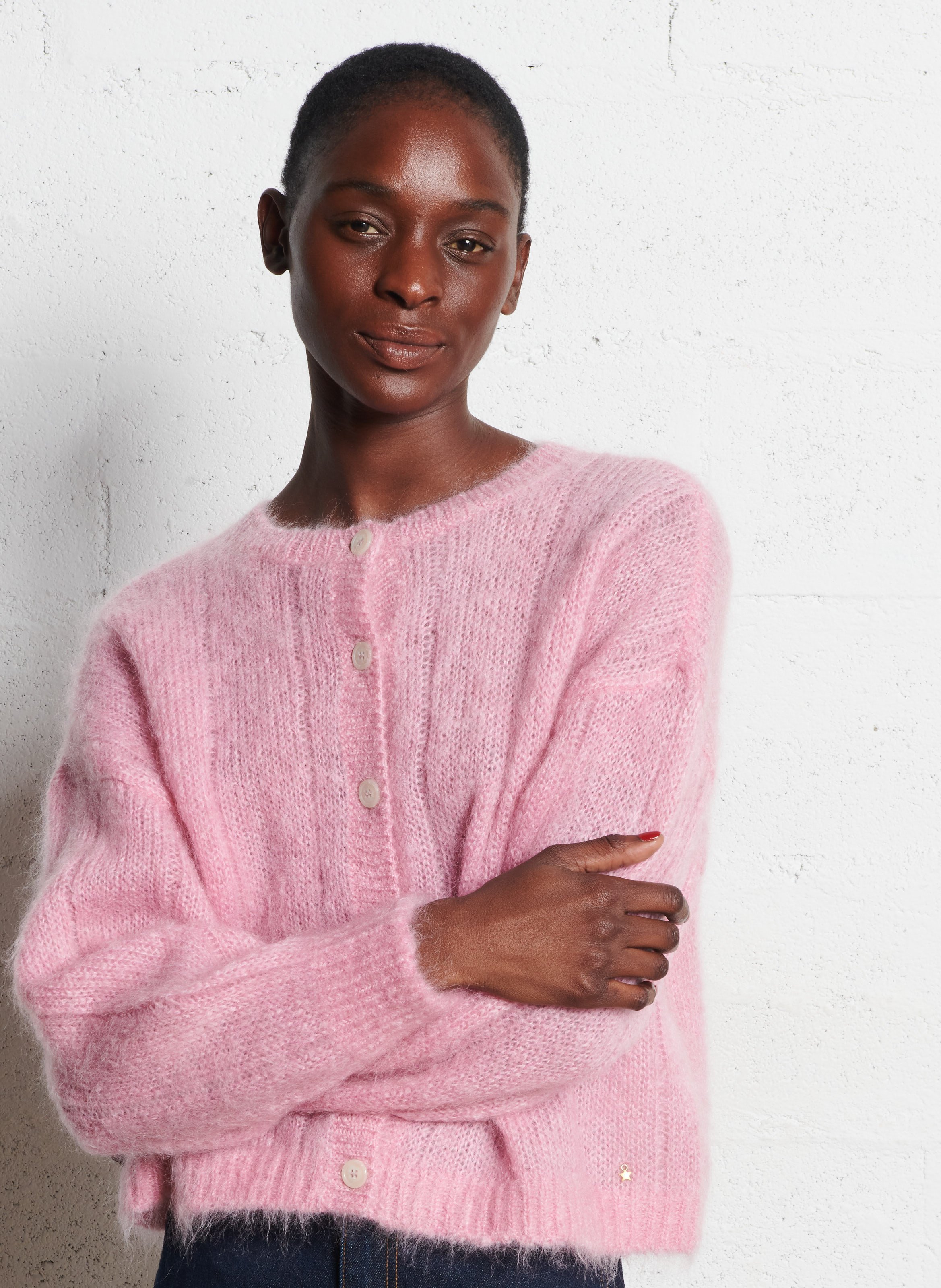 Oversized fluffy wool blend vest DES PETITS HAUTS