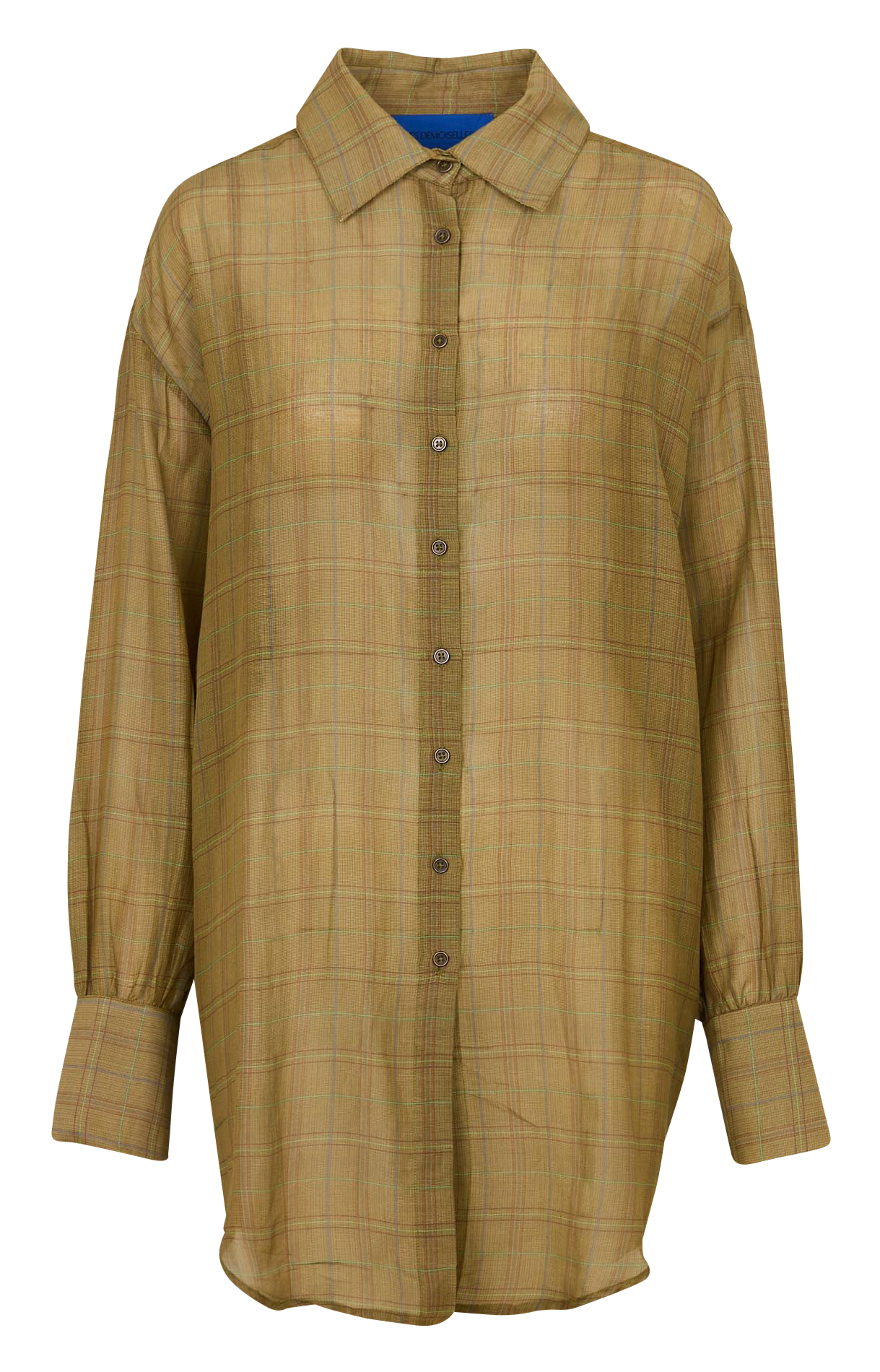 Chemise oversize en coton et soie MES DEMOISELLES Kaki