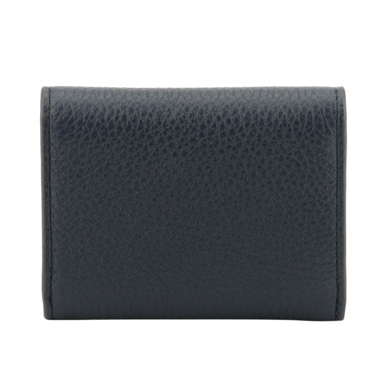 Leather coin purse POURCHET Blue