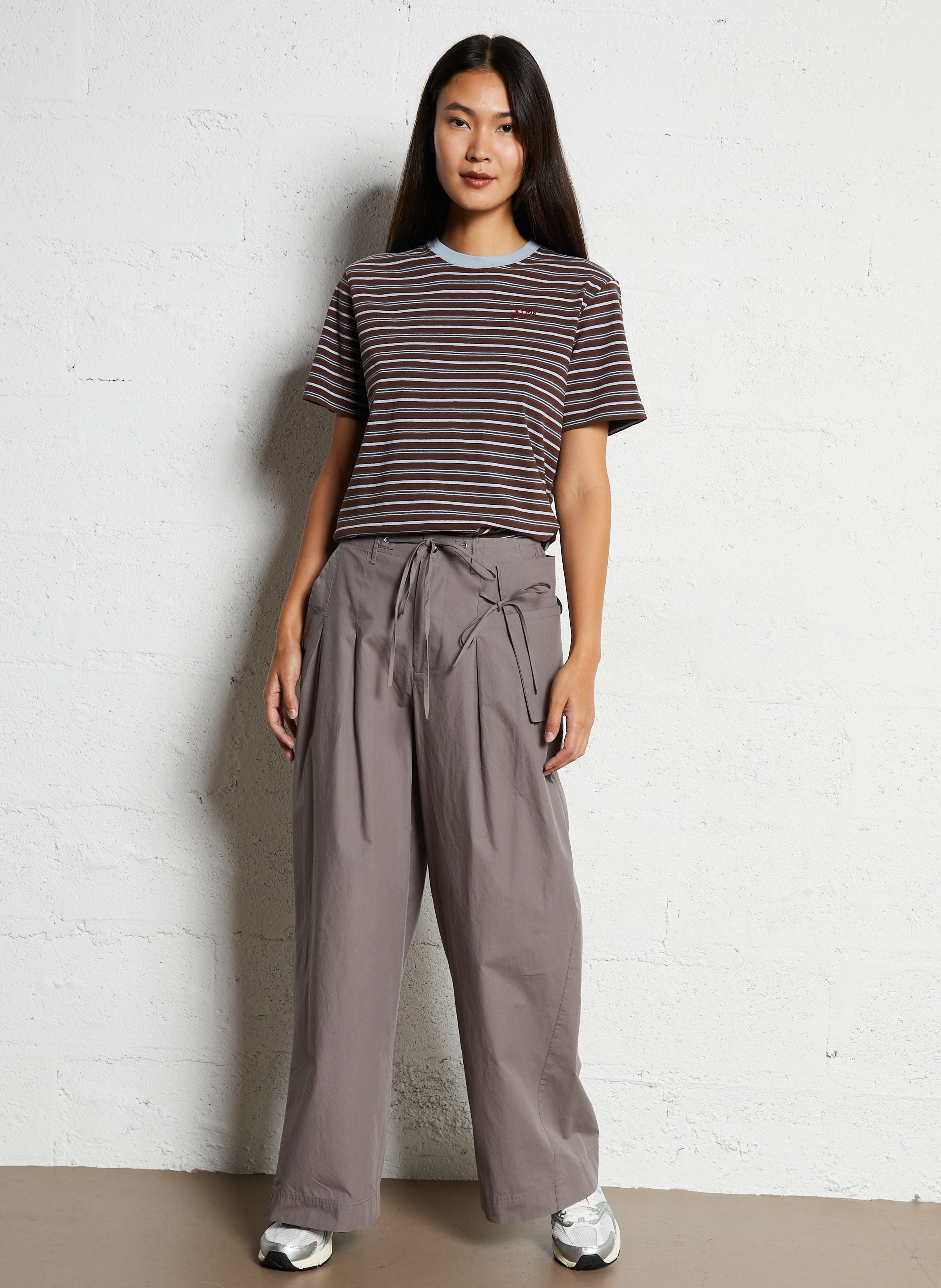 Wijde broek met zakken van biologisch katoen DAMSON MADDER Grijs