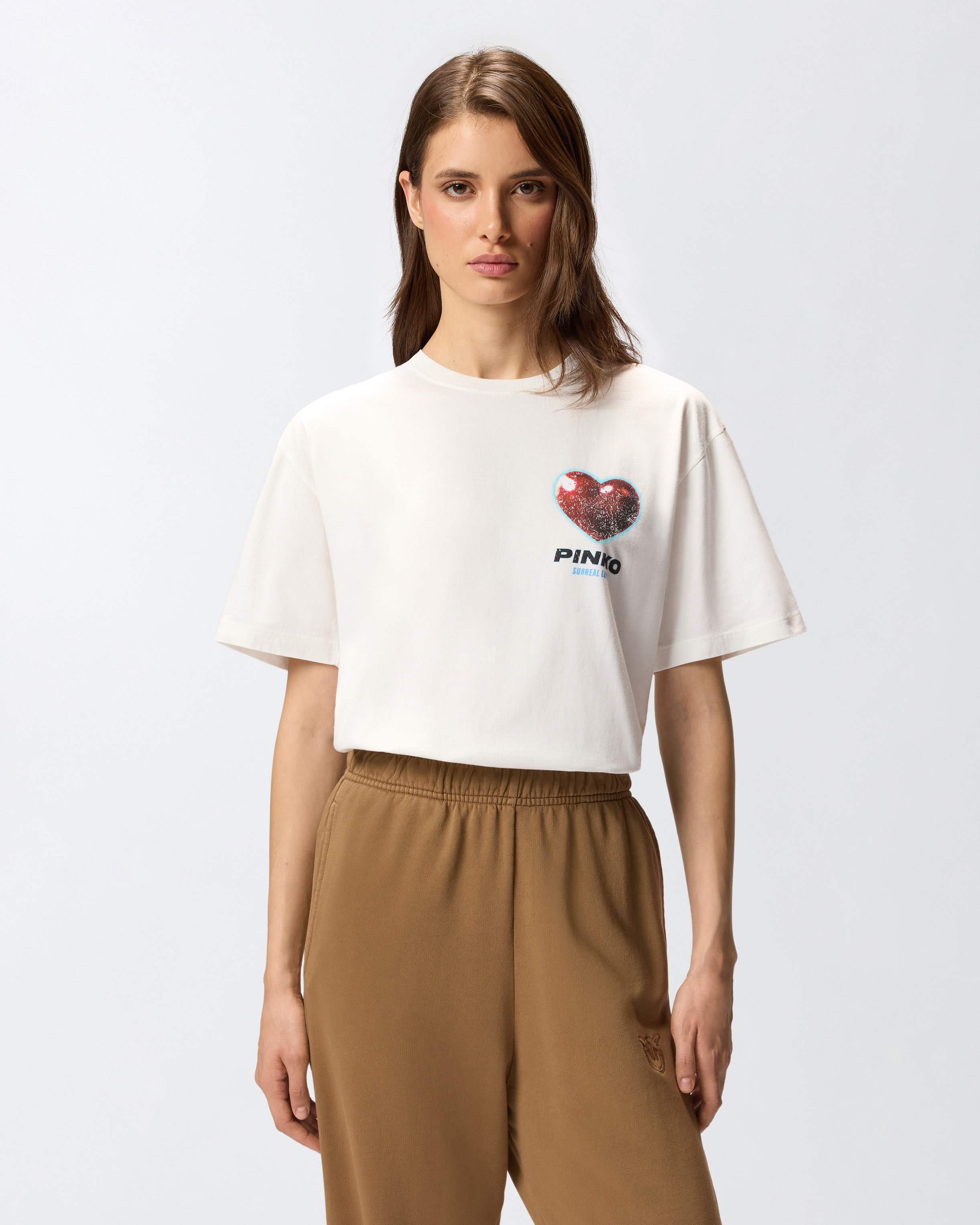 T-shirt with print PINKO White