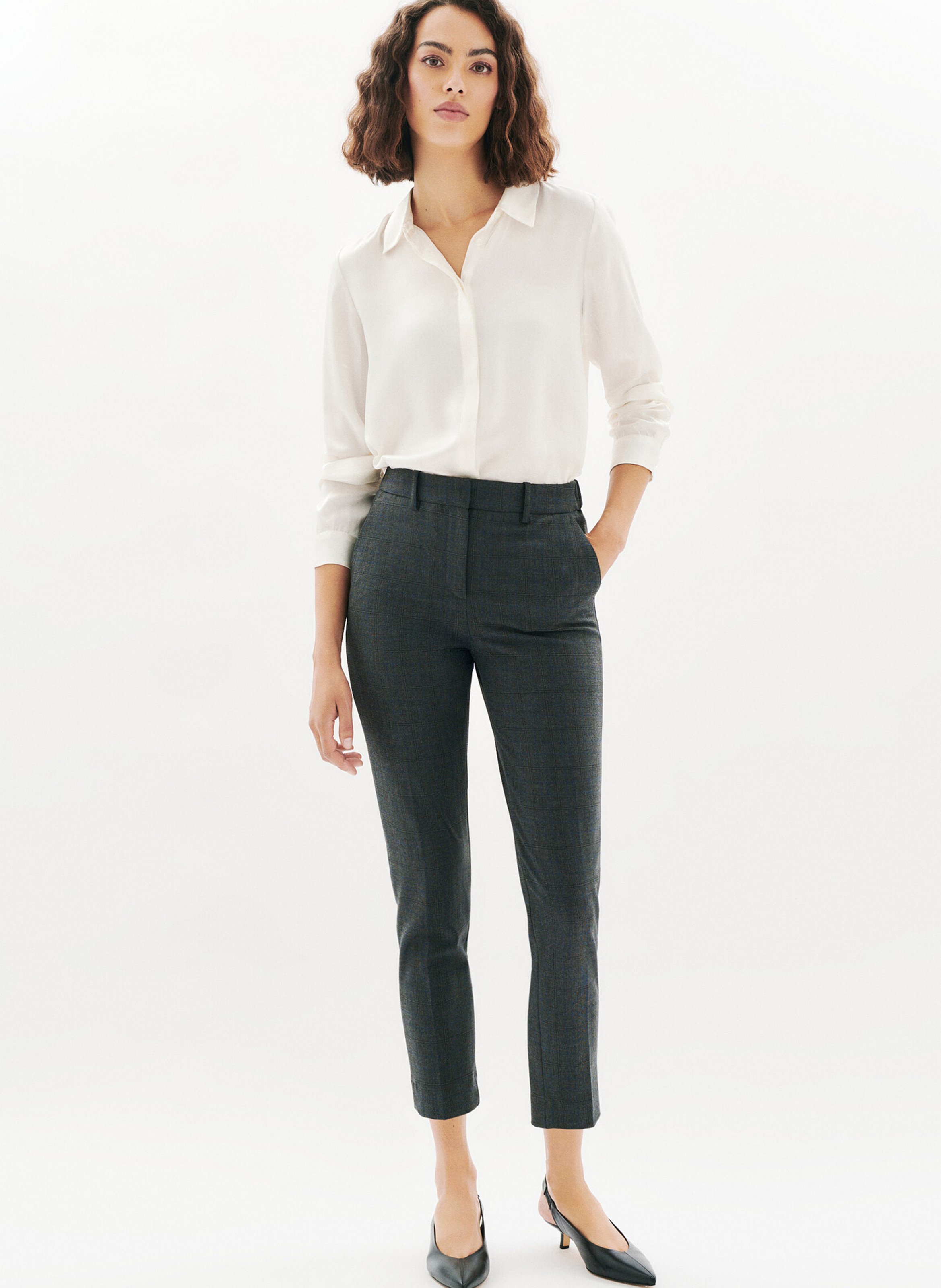 Pantalon droit  CAROLL Gris
