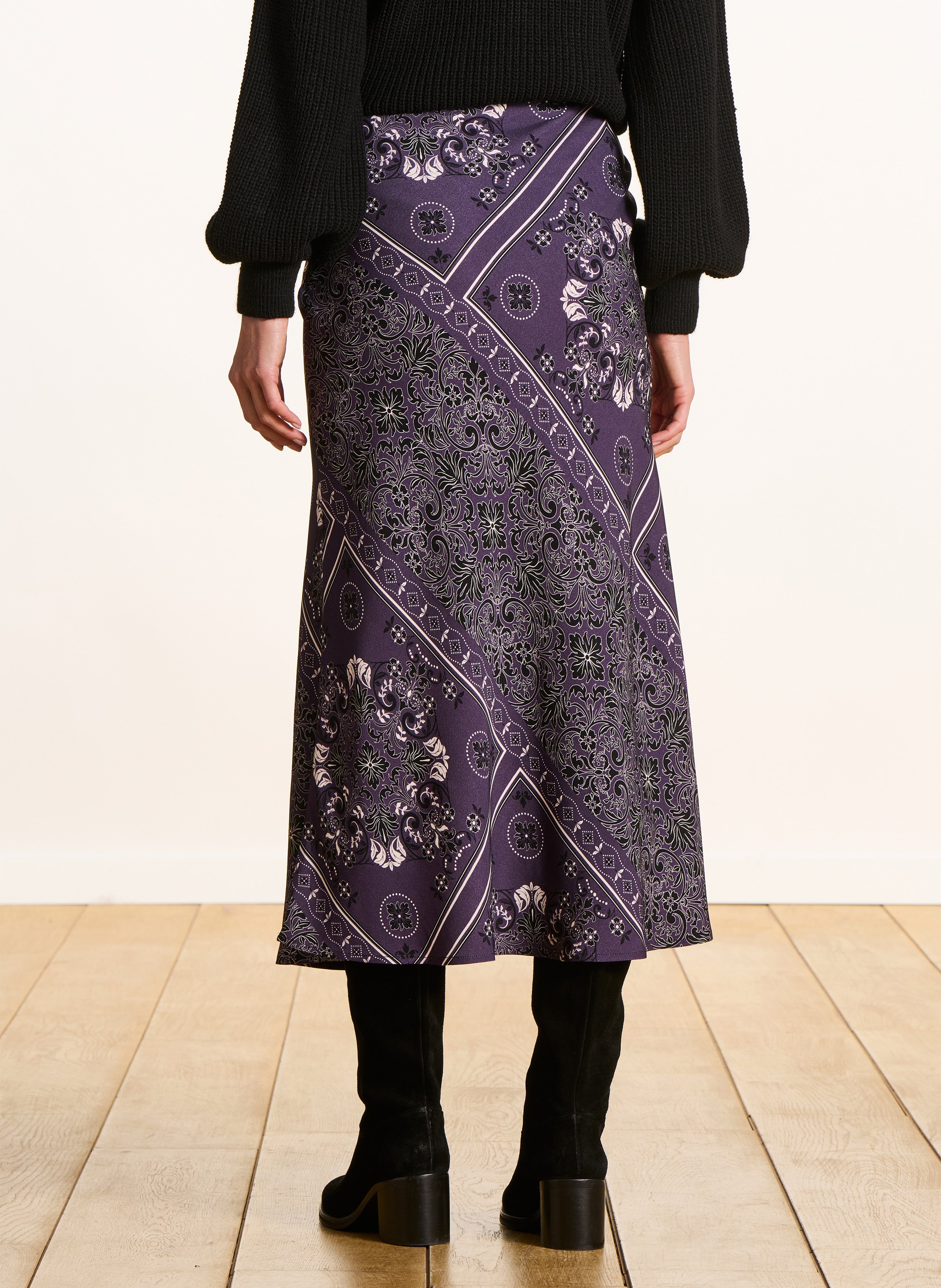 JUpe longue imprimée LA FEE MARABOUTEE Violet