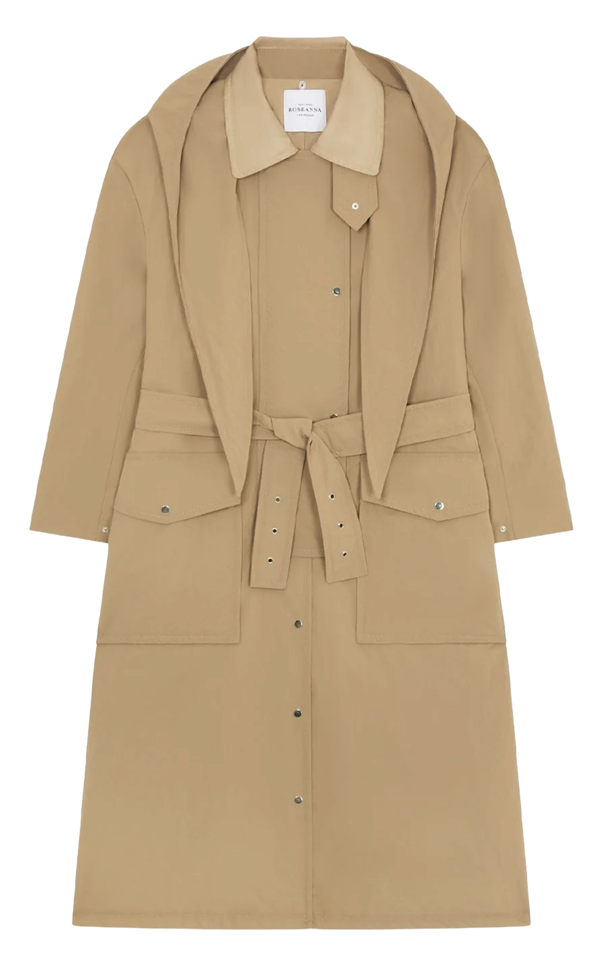 Trench col classique à capuche ROSEANNA Beige