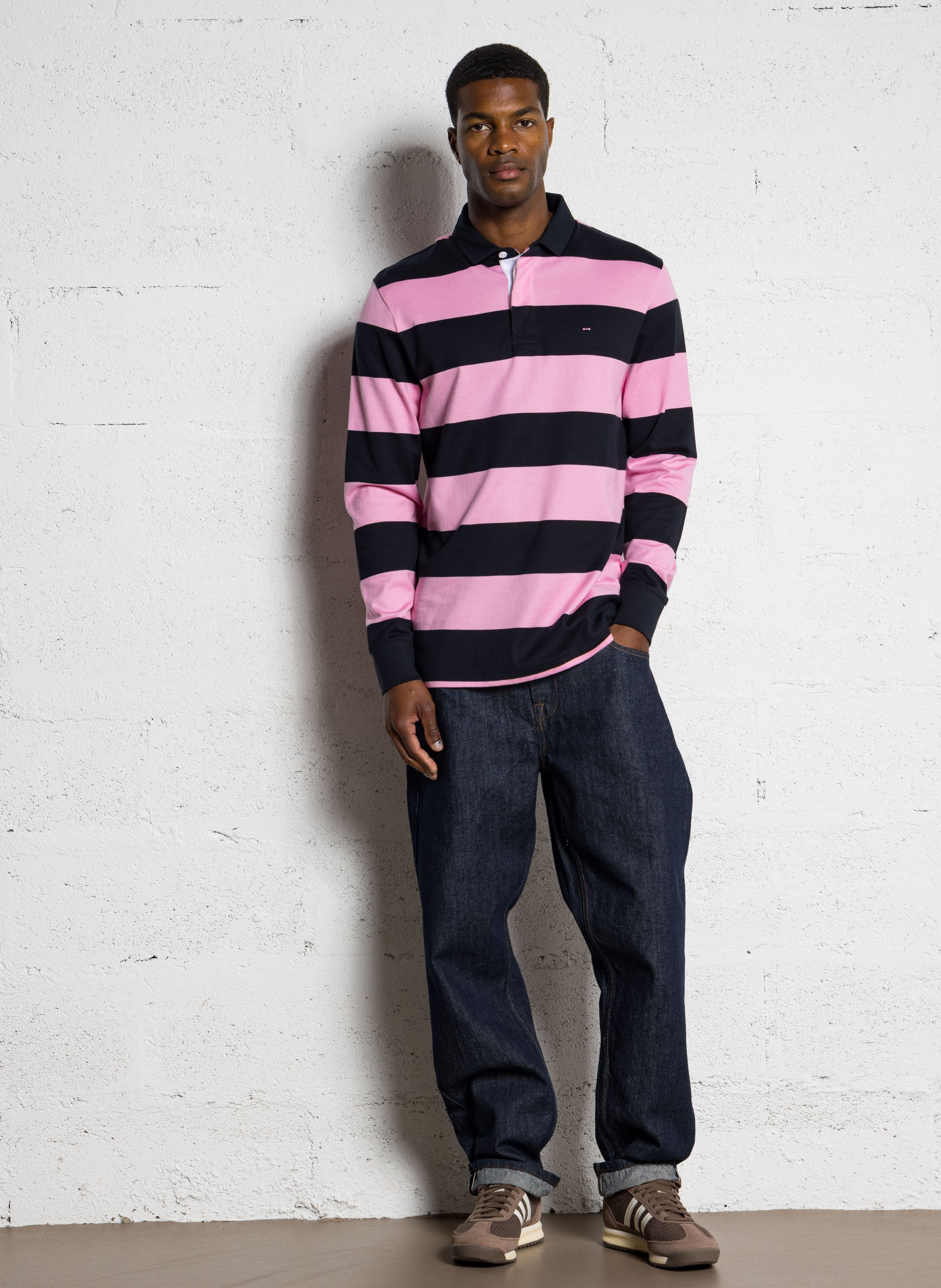 Polo droit en coton EDEN PARK Rose