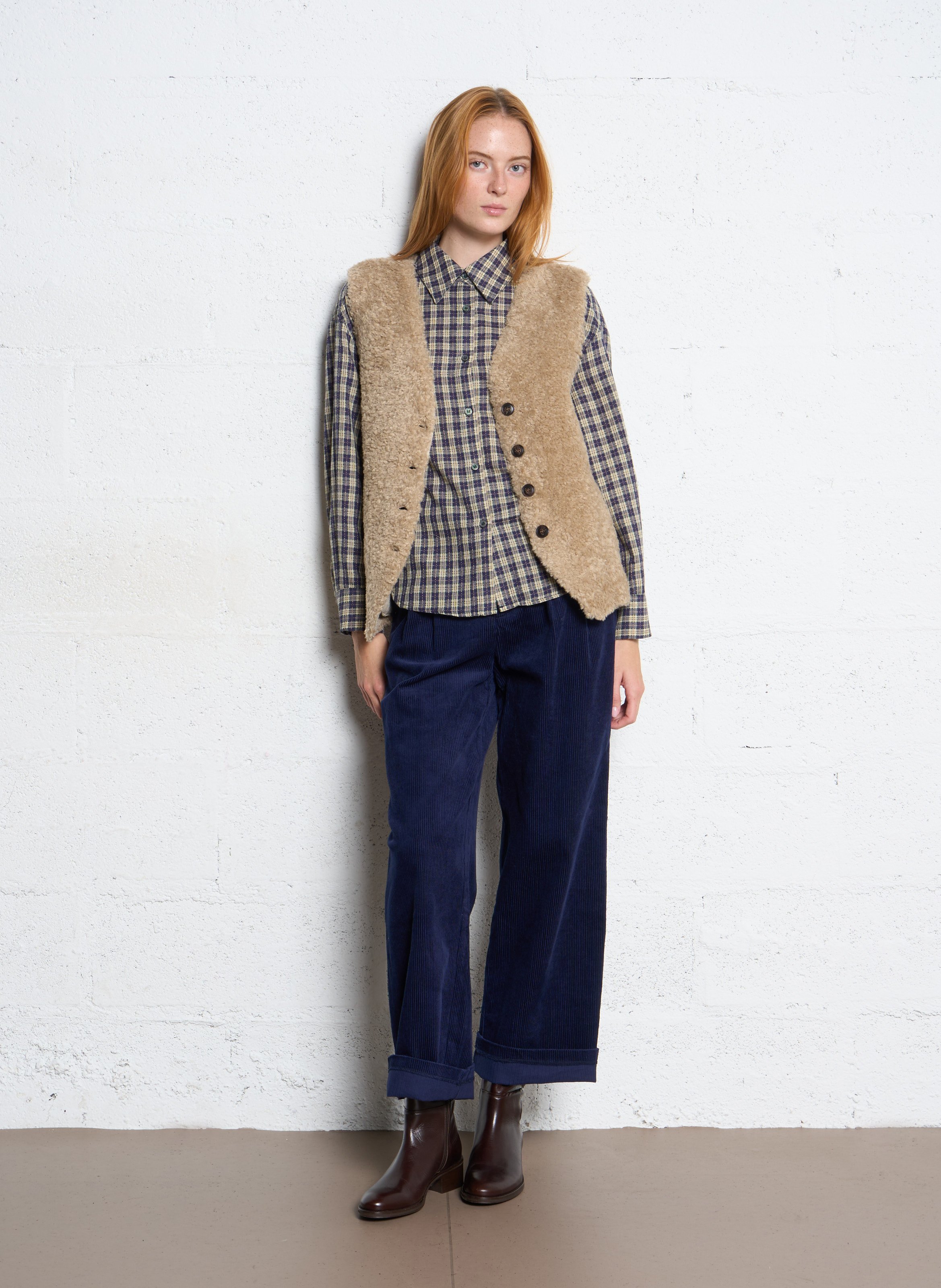 Cordhose - gerade geschnitten  THE KORNER Blau