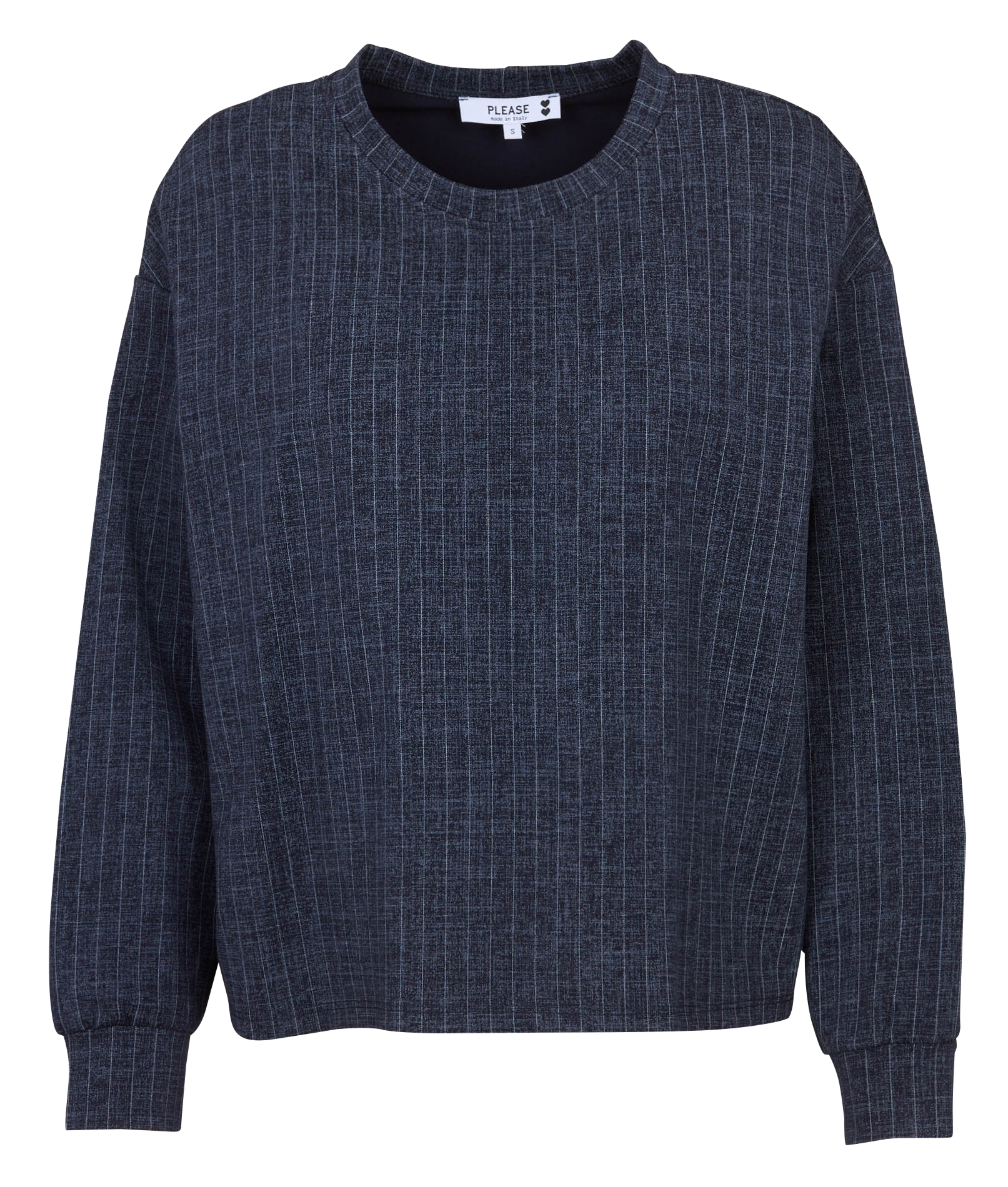 Gestreepte top met ronde hals PLEASE Blauw