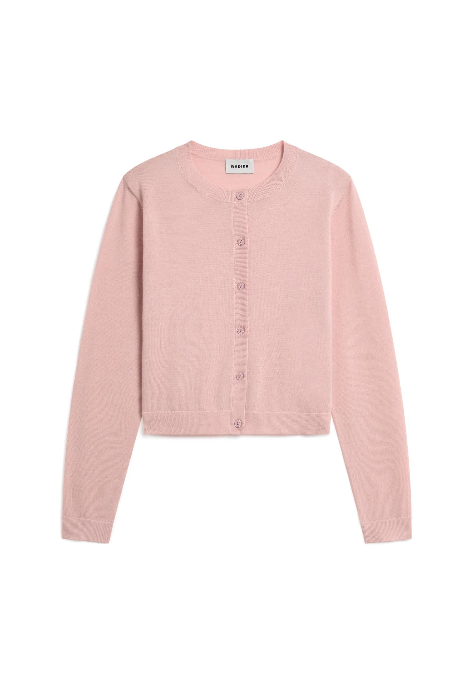 Short merino wool cardigan RODIER Pink