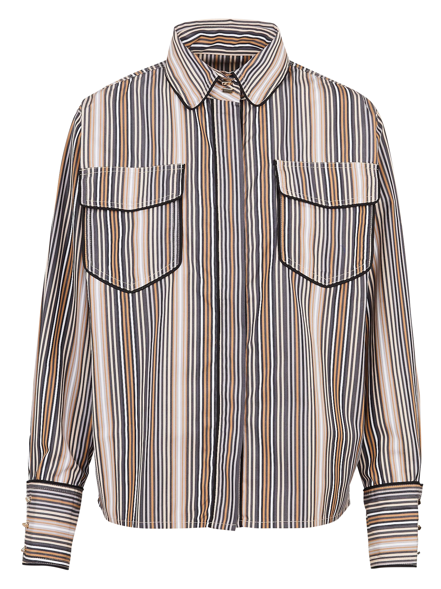 Chemise oversize col classique en coton THE LABEL EDITION Multicolore