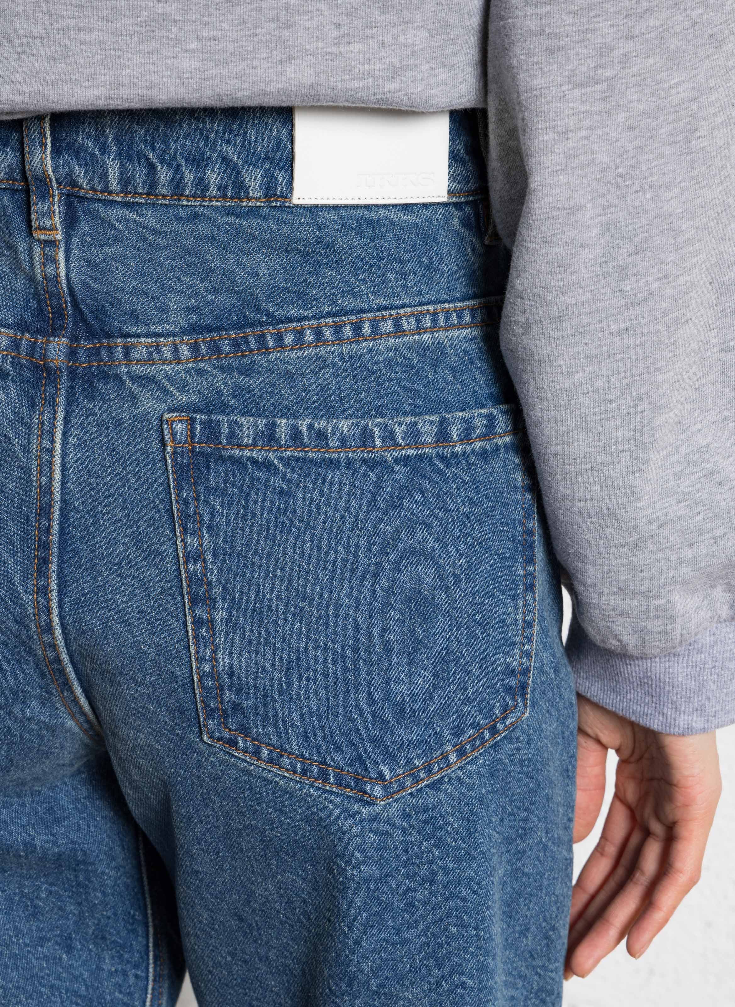 Cotton straight jeans Blue