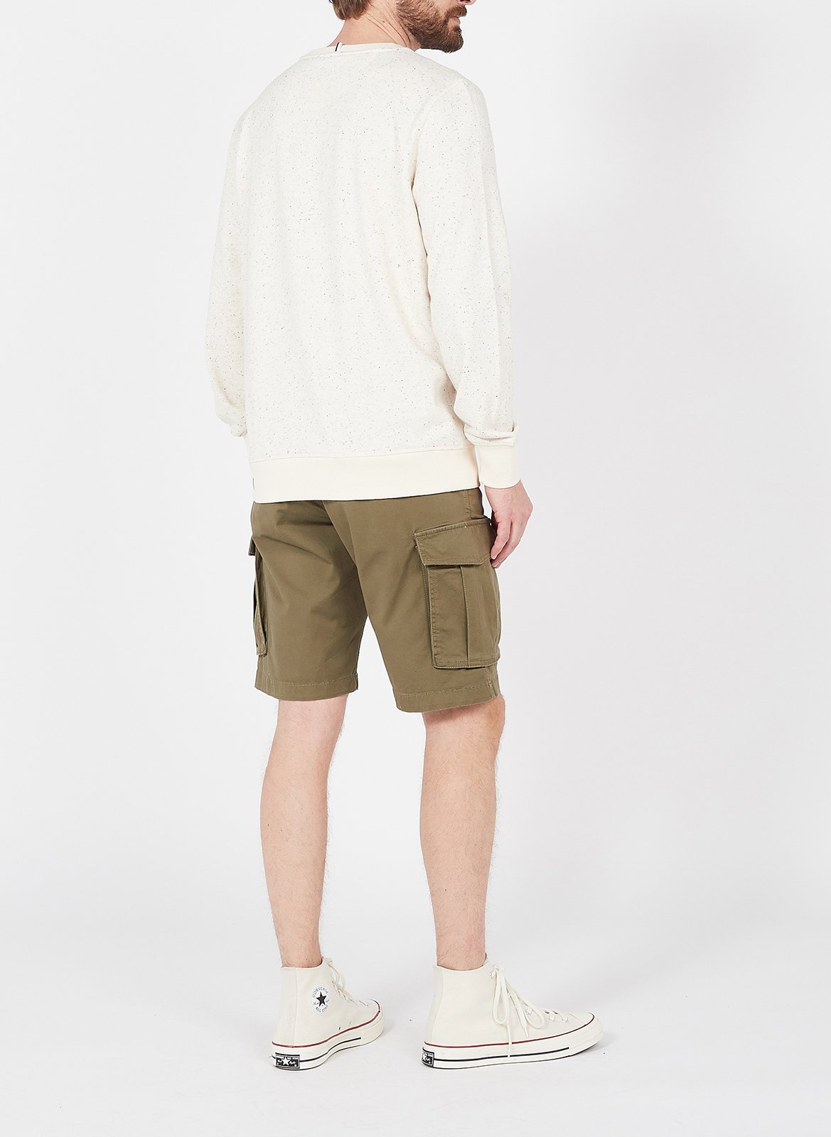 Rundhals-Sweatshirt aus Baumwoll-Mix, Regular Fit FAGUO Beige