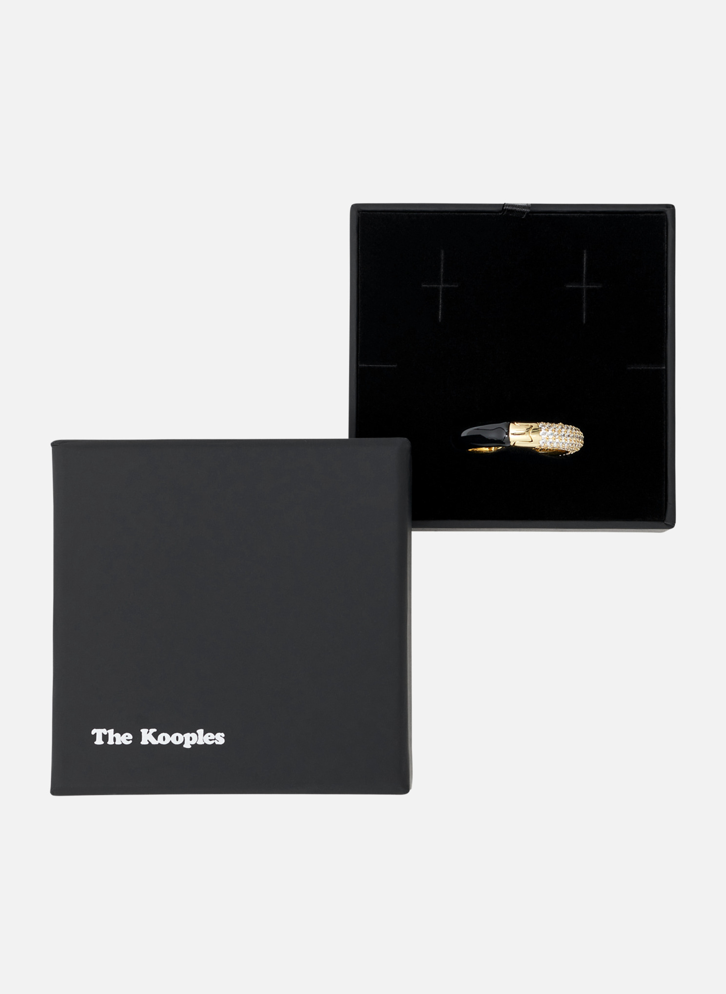 Ear cuff with rhinestones THE KOOPLES Yellow