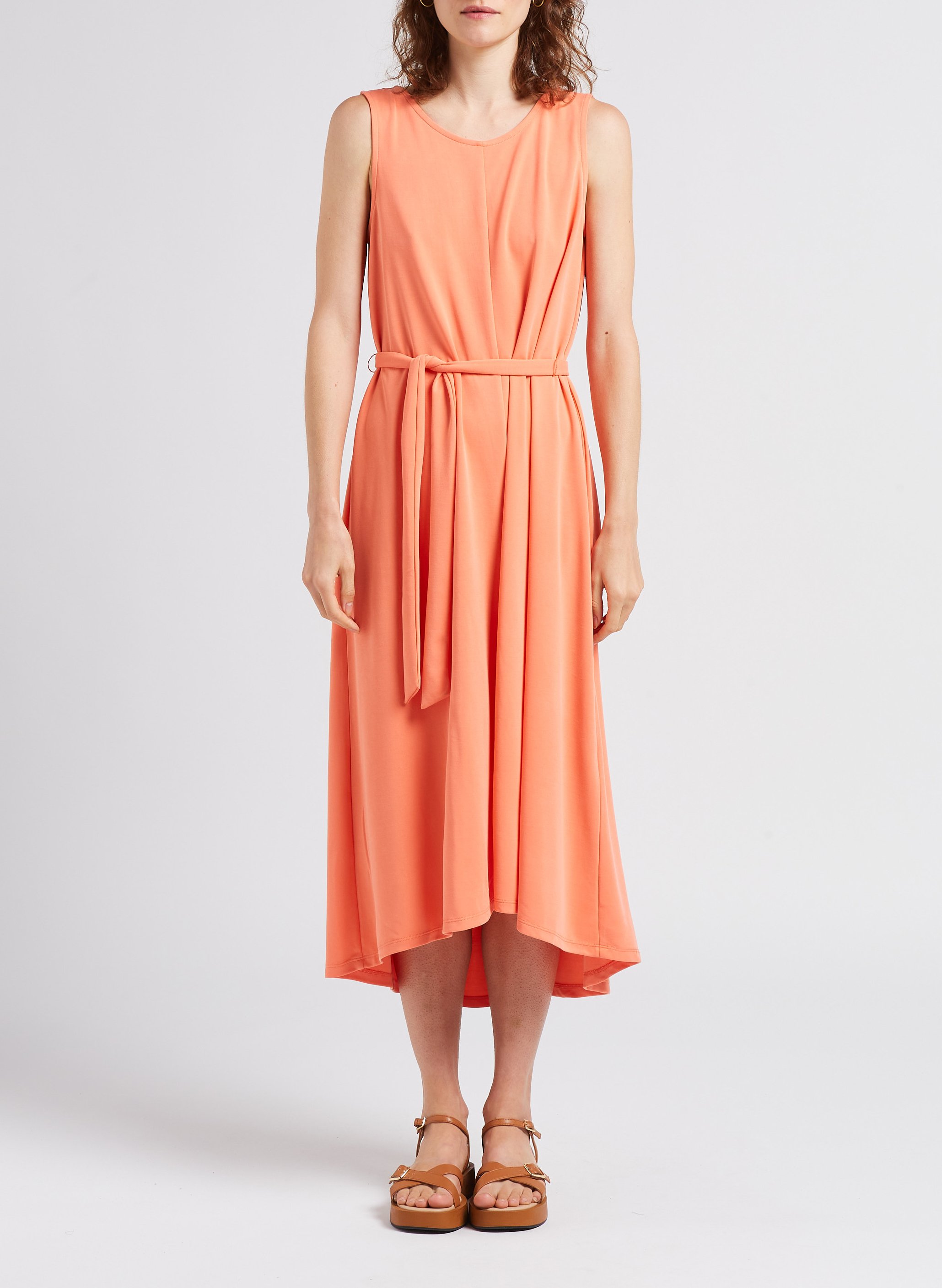 Robe col rond droite  MOSS COPENHAGEN Orange