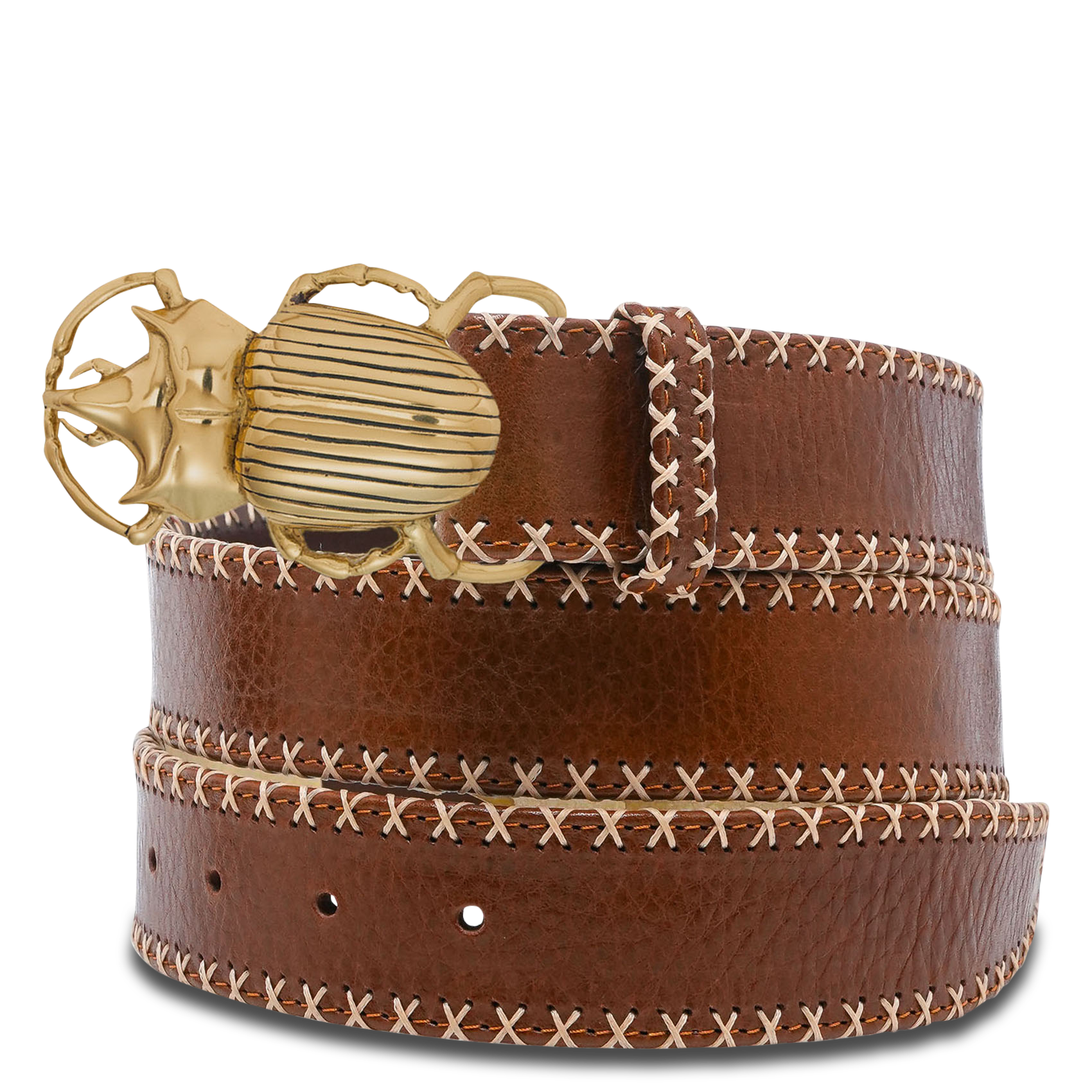 - Gespsluiting. - Breedte: 3 cm.  CLARIS VIROT Bruin