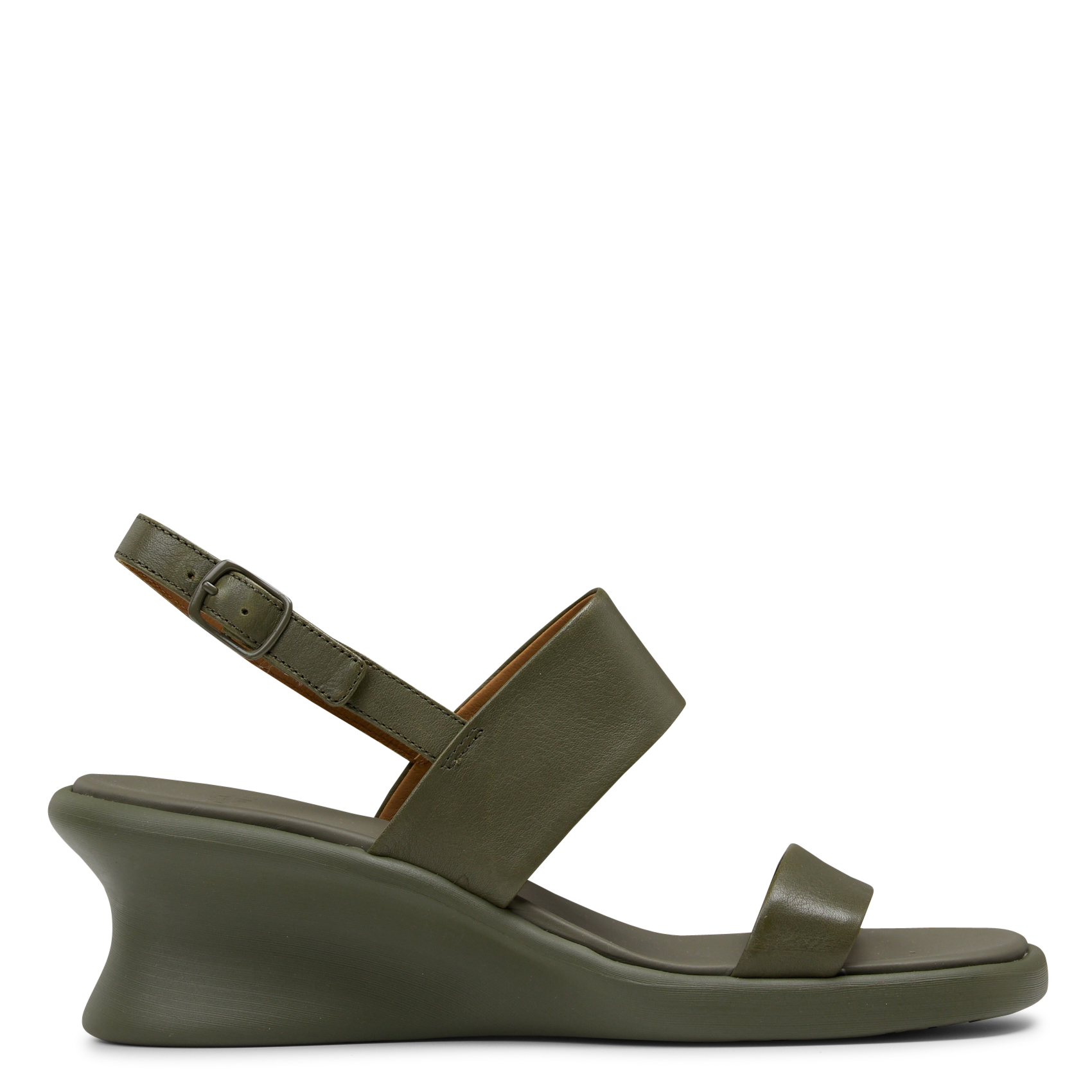 Halfhoge, leren sandalen CAMPER Groen