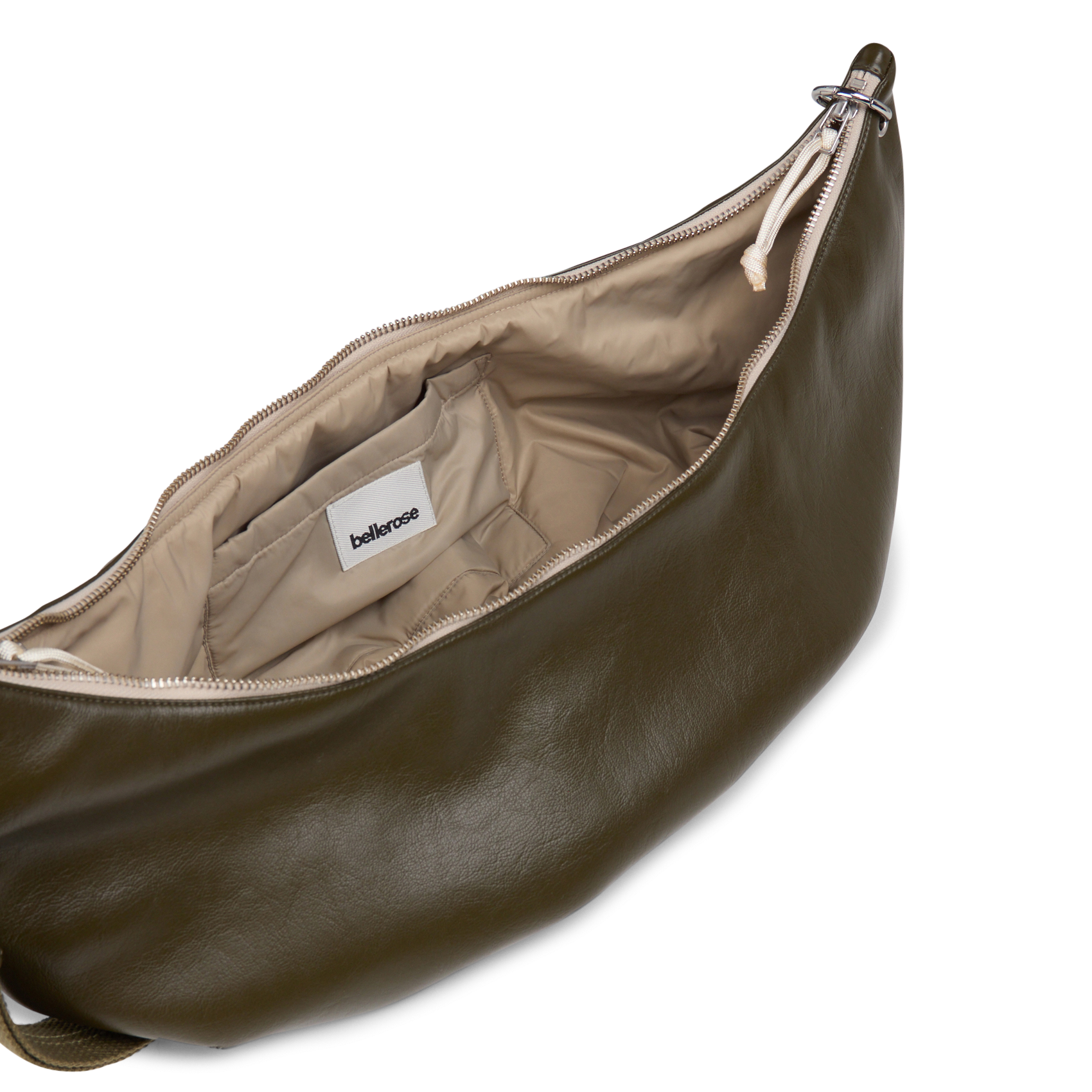 Sca schoudertas met lederlook BELLEROSE Kaki