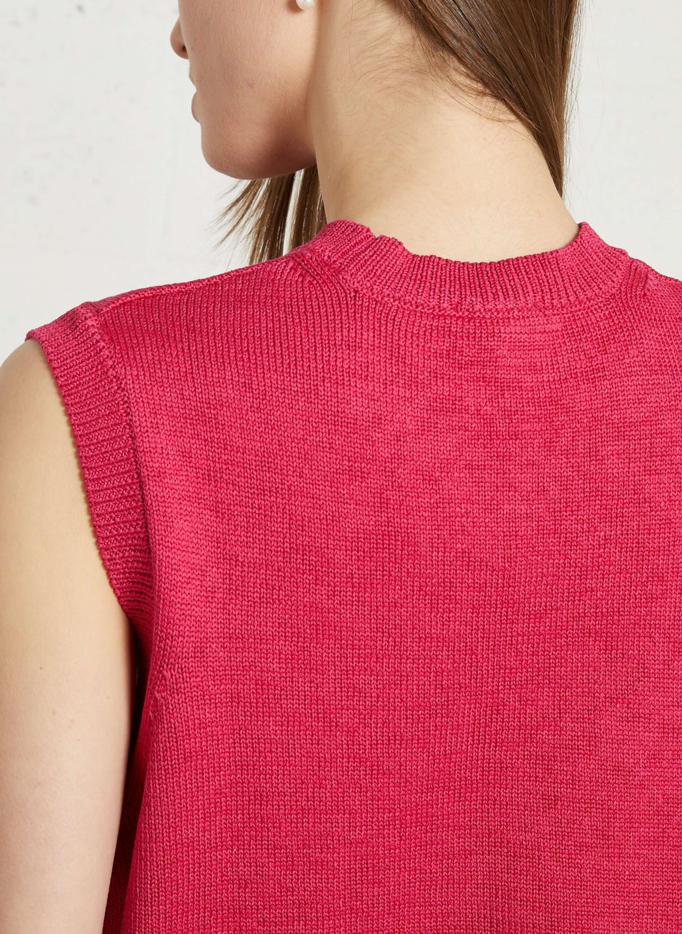 Pull droit col rond en coton ARMOR LUX Rose