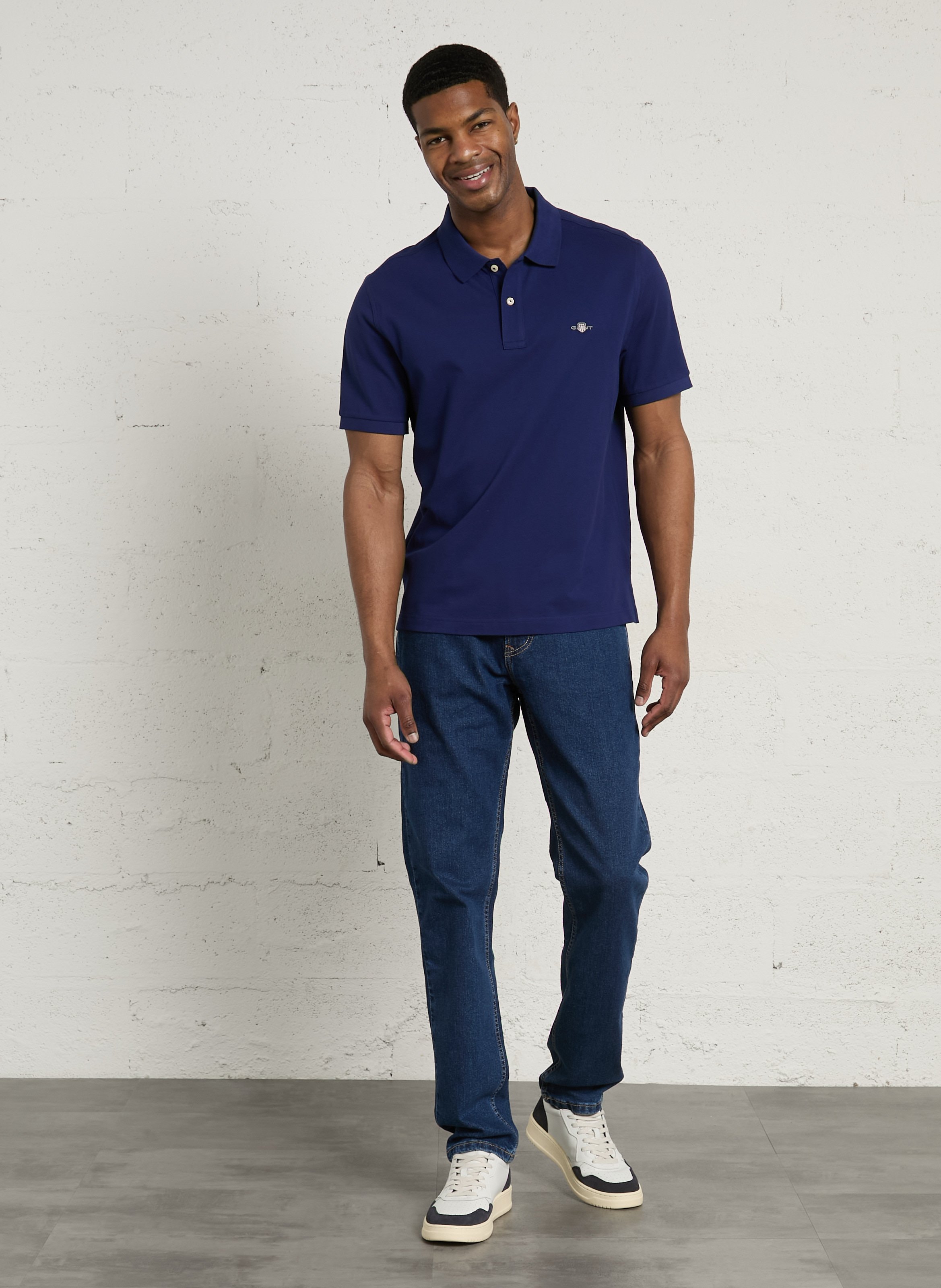 Cotton polo shirt GANT Blue