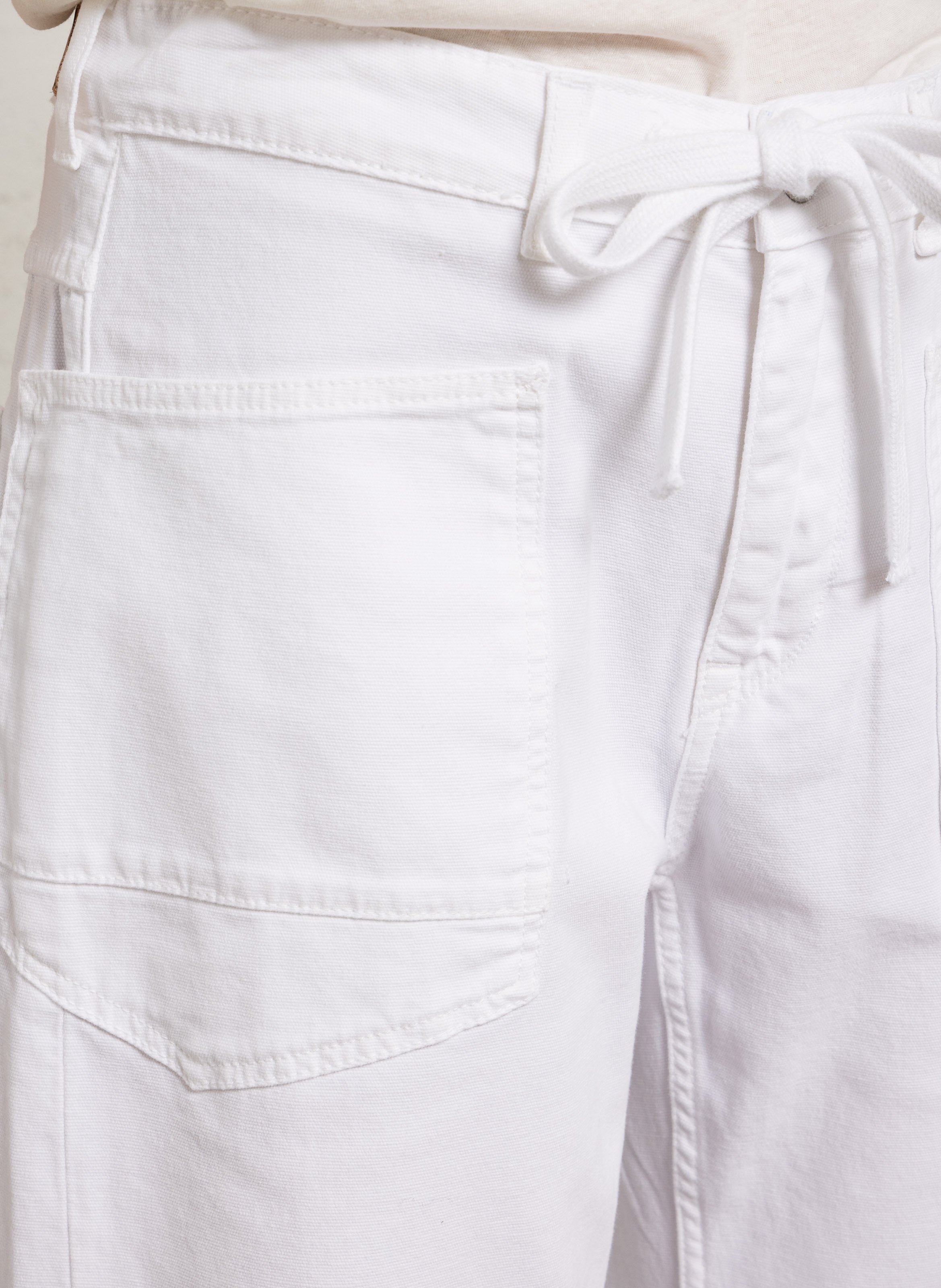 Pantalon large en coton mélangé LE TEMPS DES CERISES Blanc