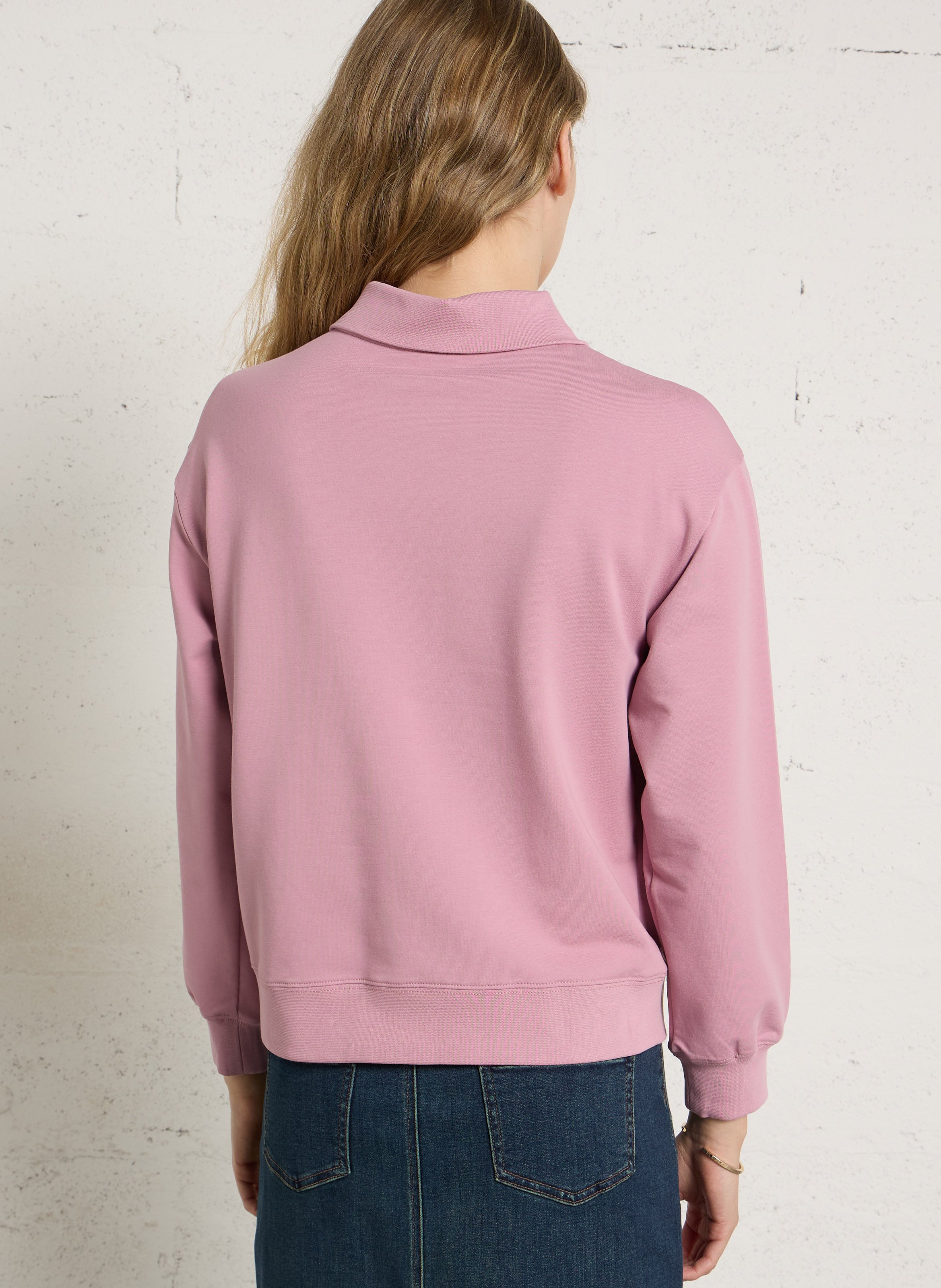 Polo-Sweatshirt aus Baumwollmischung MAISON 123 Rosa