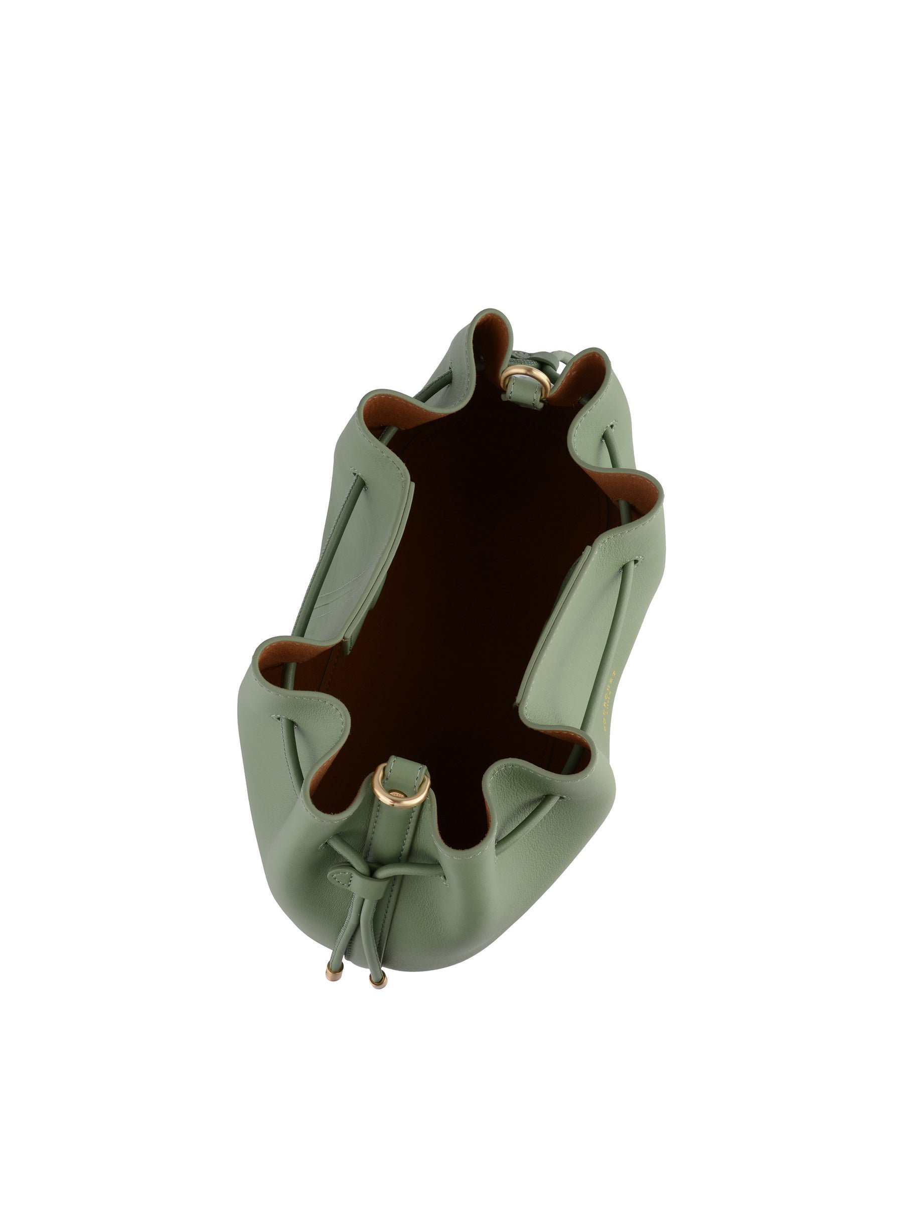 Calfskin leather shoulder bag POURCHET Green